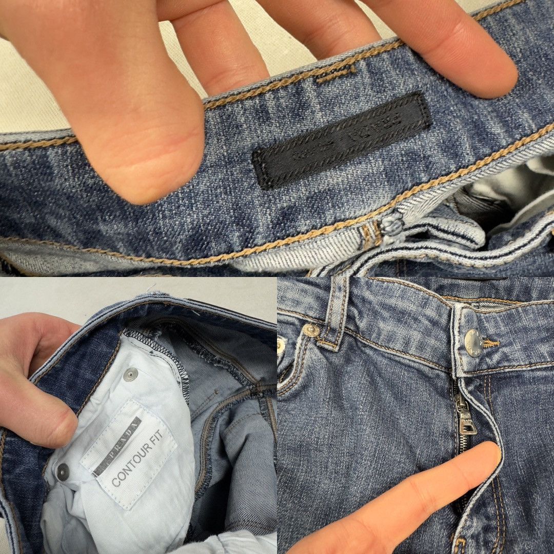 Prada Prada Contour Fit Blue Zip Fly Straight Leg Denim Jeans Size 30" / US 8 / IT 44 - 10 Thumbnail
