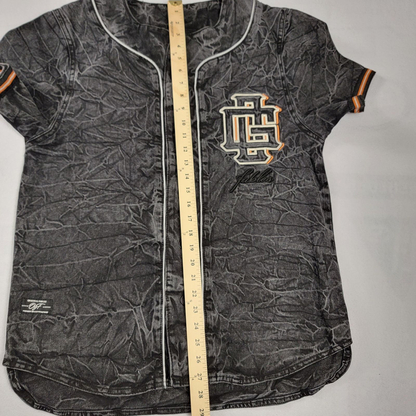 40oz NYC Original Fables Denim Short Sleeve Jersey Black Sz M (602) Size US M / EU 48-50 / 2 - 8 Thumbnail