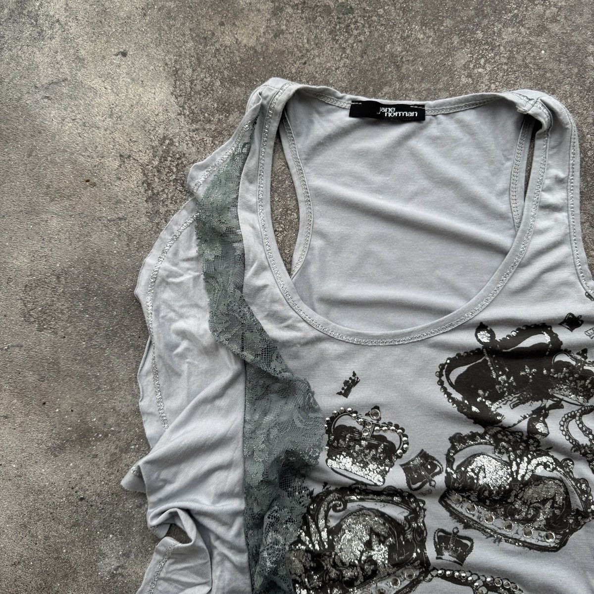 Hysteric Glamour 2000’s Jane Norman Y2K Glam Asymmetric Lace Tank Top Size S / US 4 / IT 40 - 3 Thumbnail