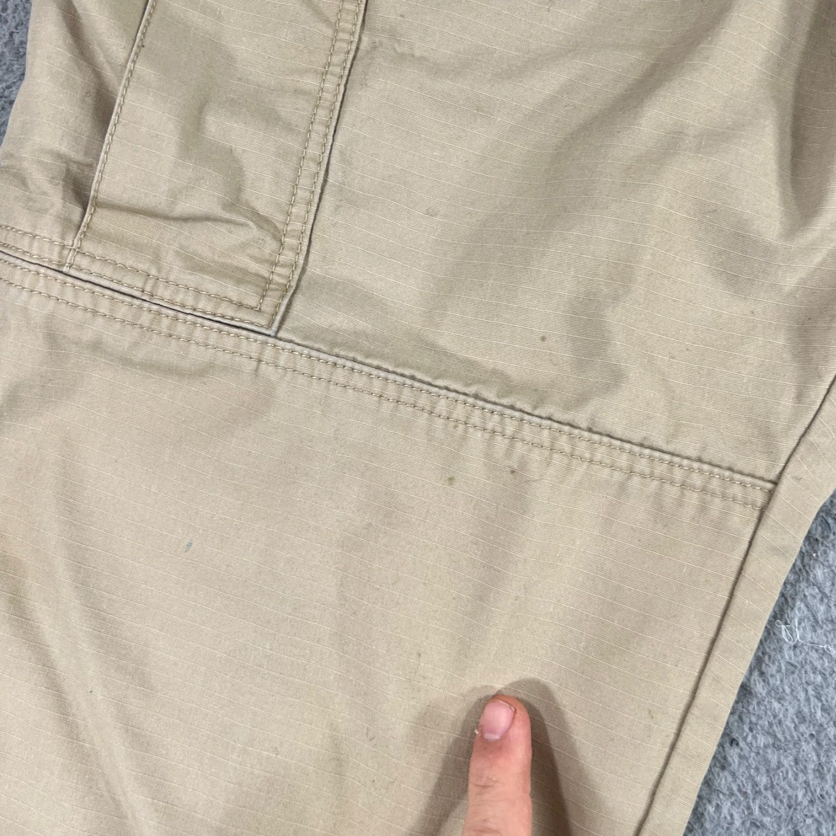 Vintage 5.11 Tactical Mens XL Cargo Pants Beige Ripstop TDU Canvas HOLE IN POCKET Size US 36 / EU 52 - 2 Thumbnail