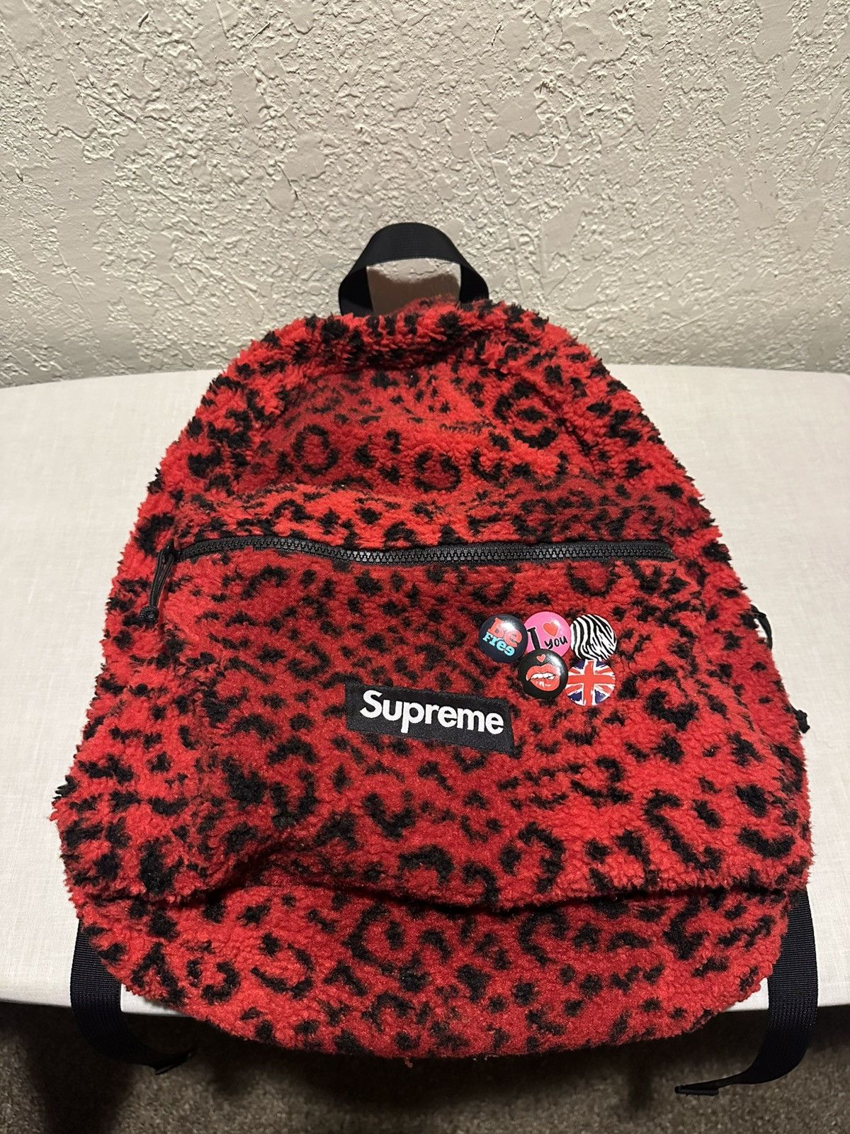 Supreme Supreme Velvet Backpack Red Leopard | Grailed