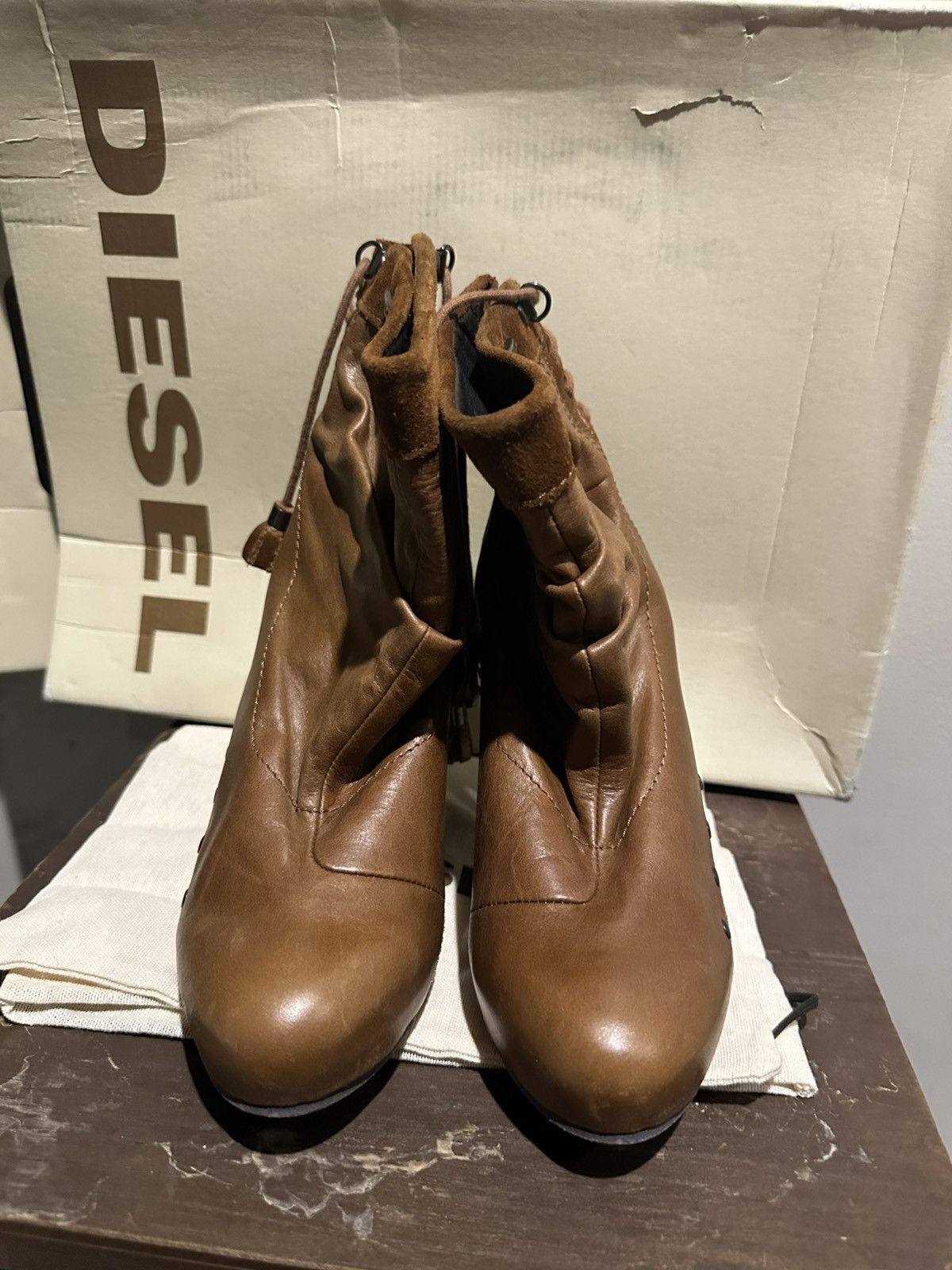 Diesel Diesel Leather Women’s Boots Size US 7.5 / IT 37.5 - 3 Thumbnail