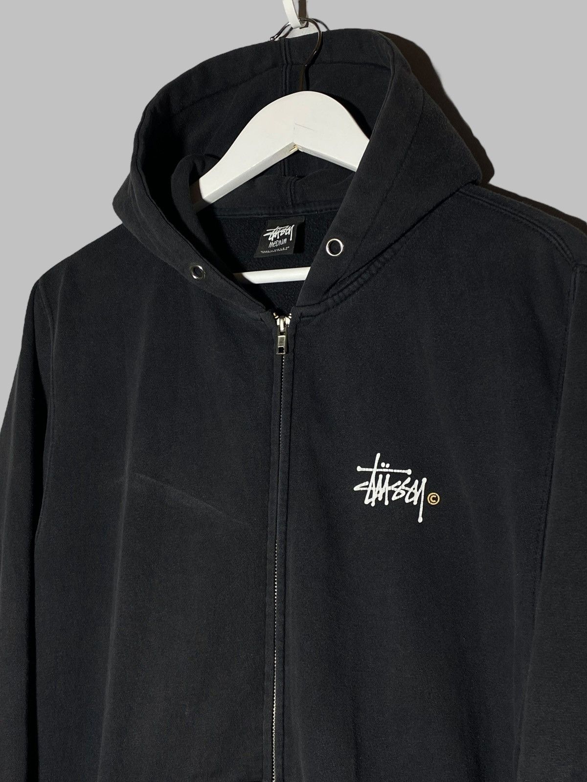 Stussy STUSSY ZIP HOODIE USA MADE FADED BLACK OG SKATE STYLE Size US M / EU 48-50 / 2 - 6 Thumbnail