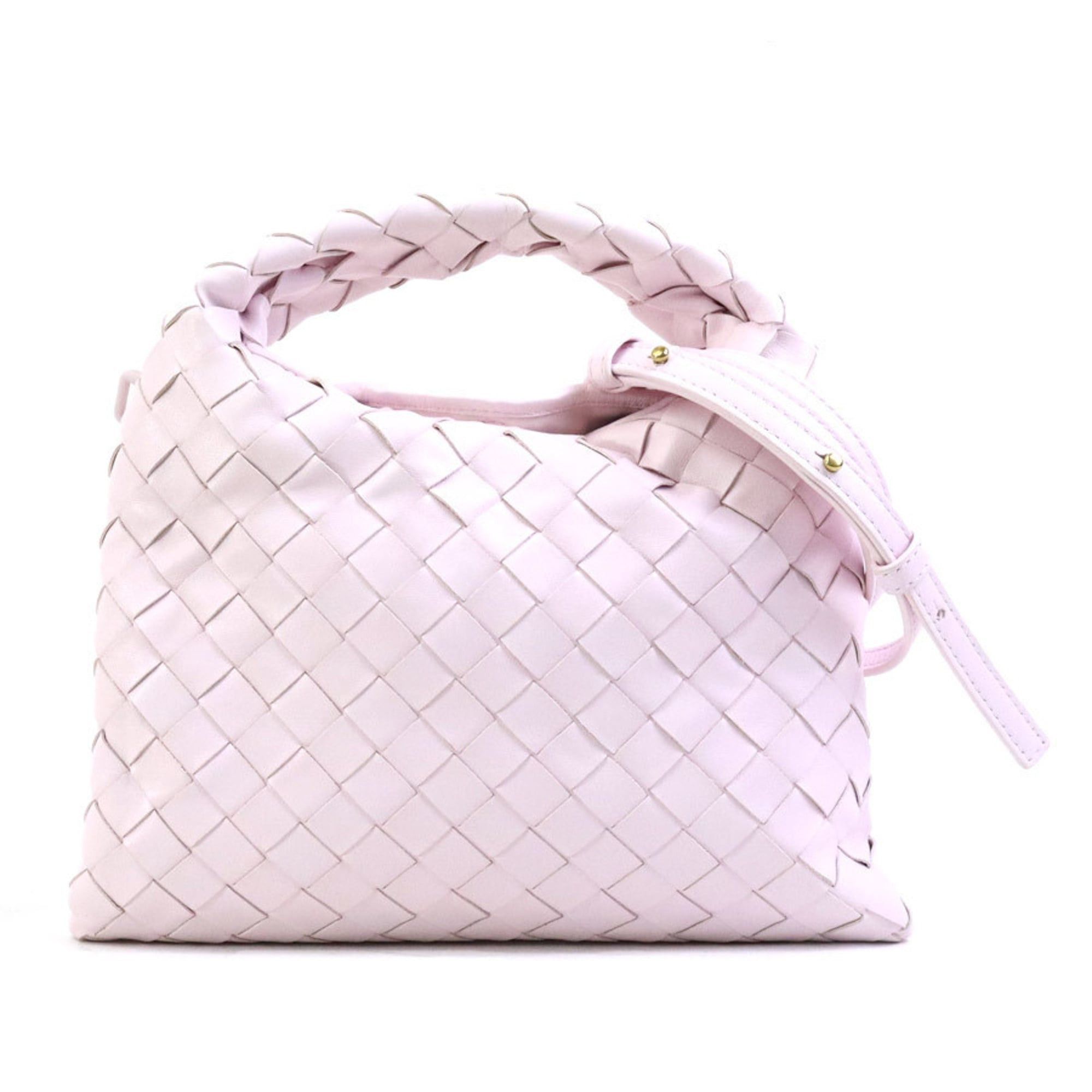 Bottega Veneta Bottega Veneta Mini Intrecciato Hop Leather Handbag/Shoulder Bag in Light Pink for Women, Free Shipping, e61564k Size ONE SIZE - 1 Thumbnail