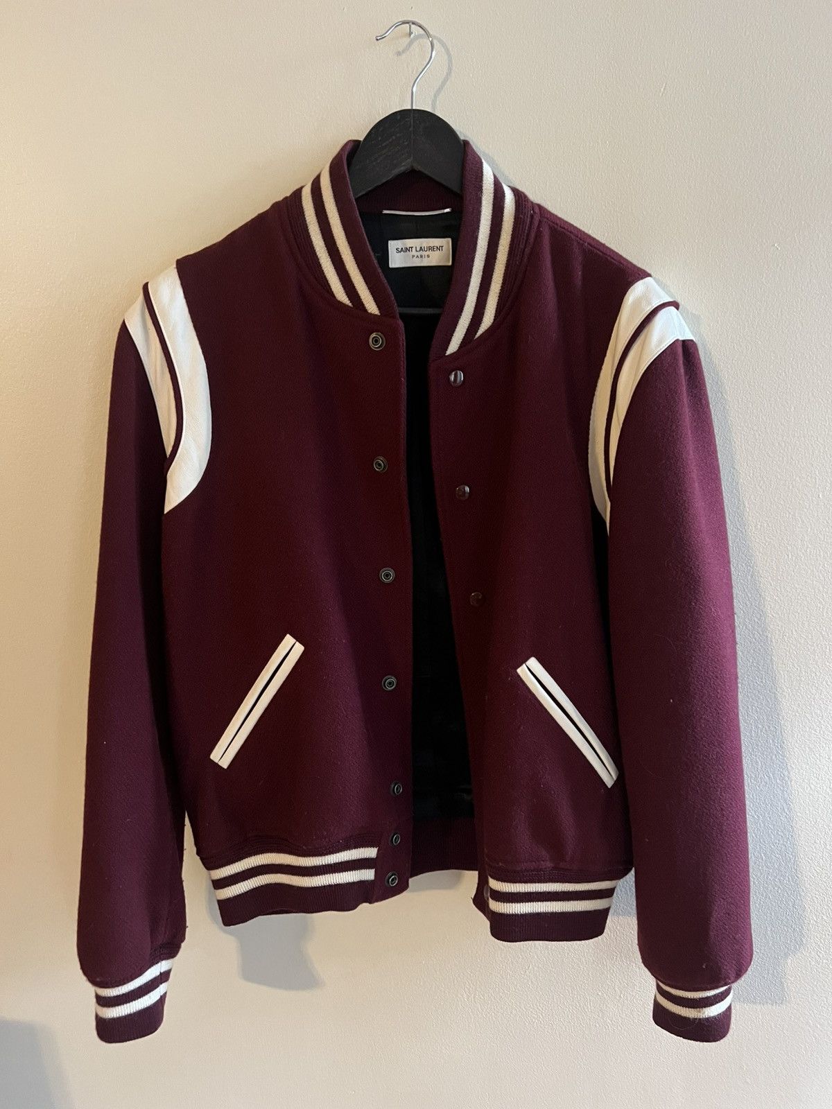Hedi Slimane × Saint Laurent Paris Saint Laurent Teddy Jacket Size US L / EU 52-54 / 3 - 1 Thumbnail