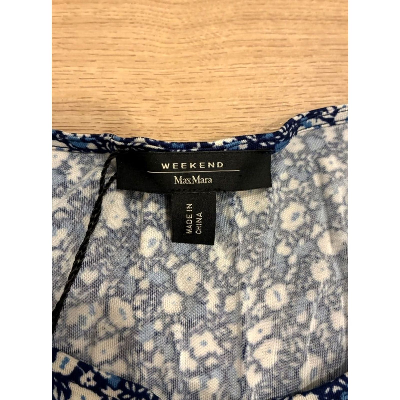 Max Mara Weekend Max Mara Acume Dress Floral Faux Wrap Midi A-Line XL Women’s Blue NWT Size XL / US 12-14 / IT 48-50 - 5 Thumbnail