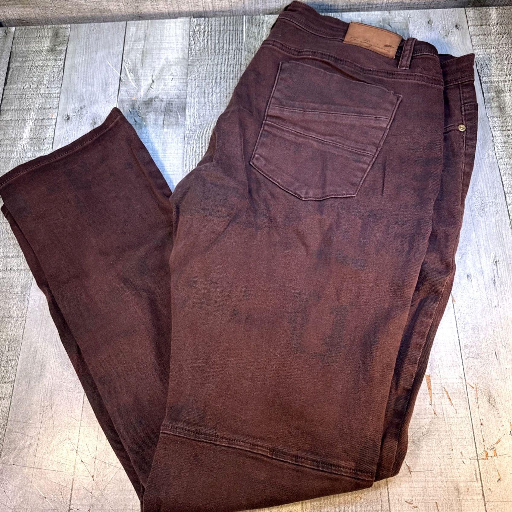 Denime A. Tiziano Jeans Men Brown Size 38 Slim Fit Stretch Denim Urban Streetwear Size US 38 / EU 54 - 4 Thumbnail