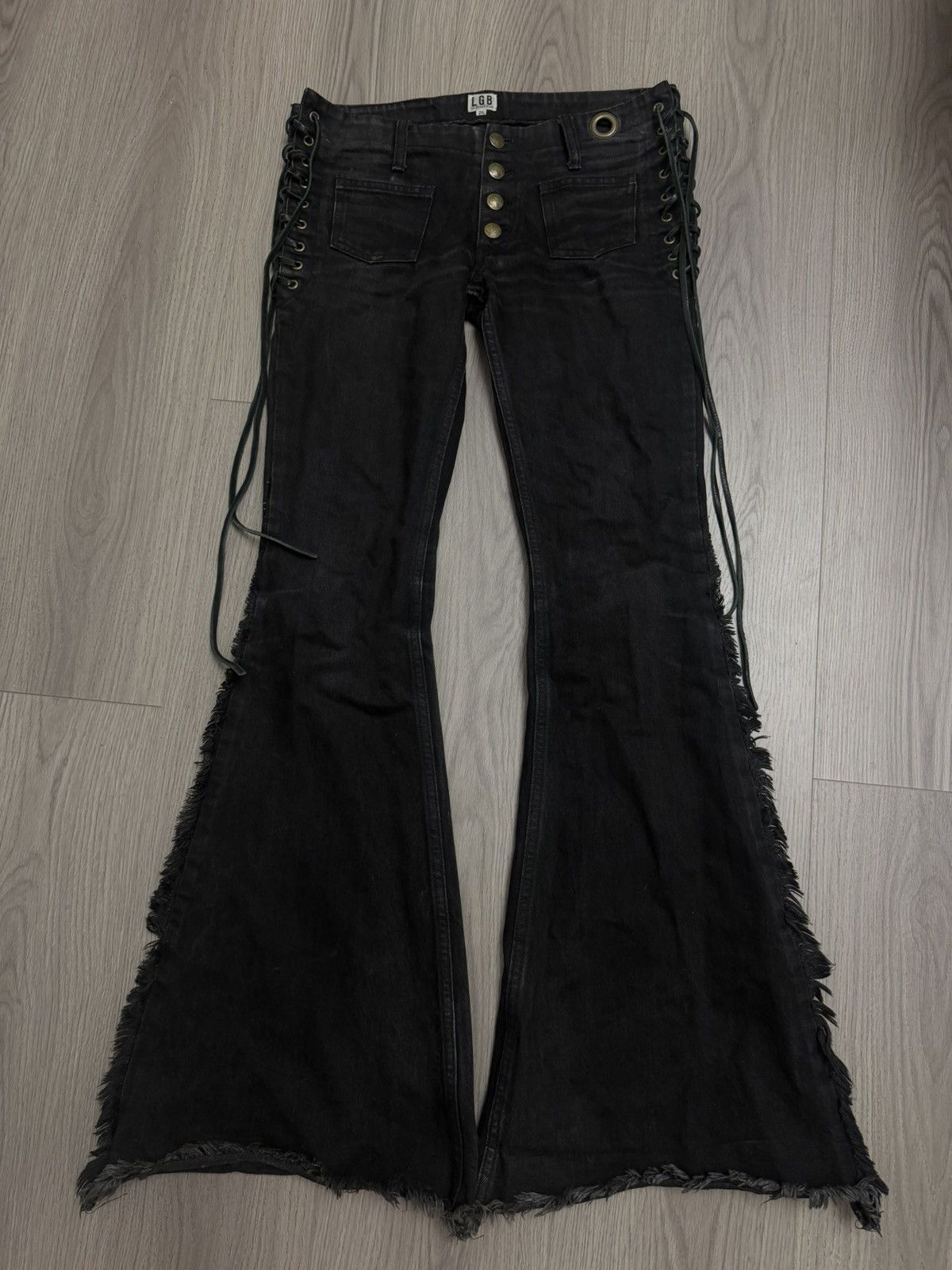 If Six Was Nine × Le Grande Bleu (L.G.B.) L.G.B. Black Crow Flared