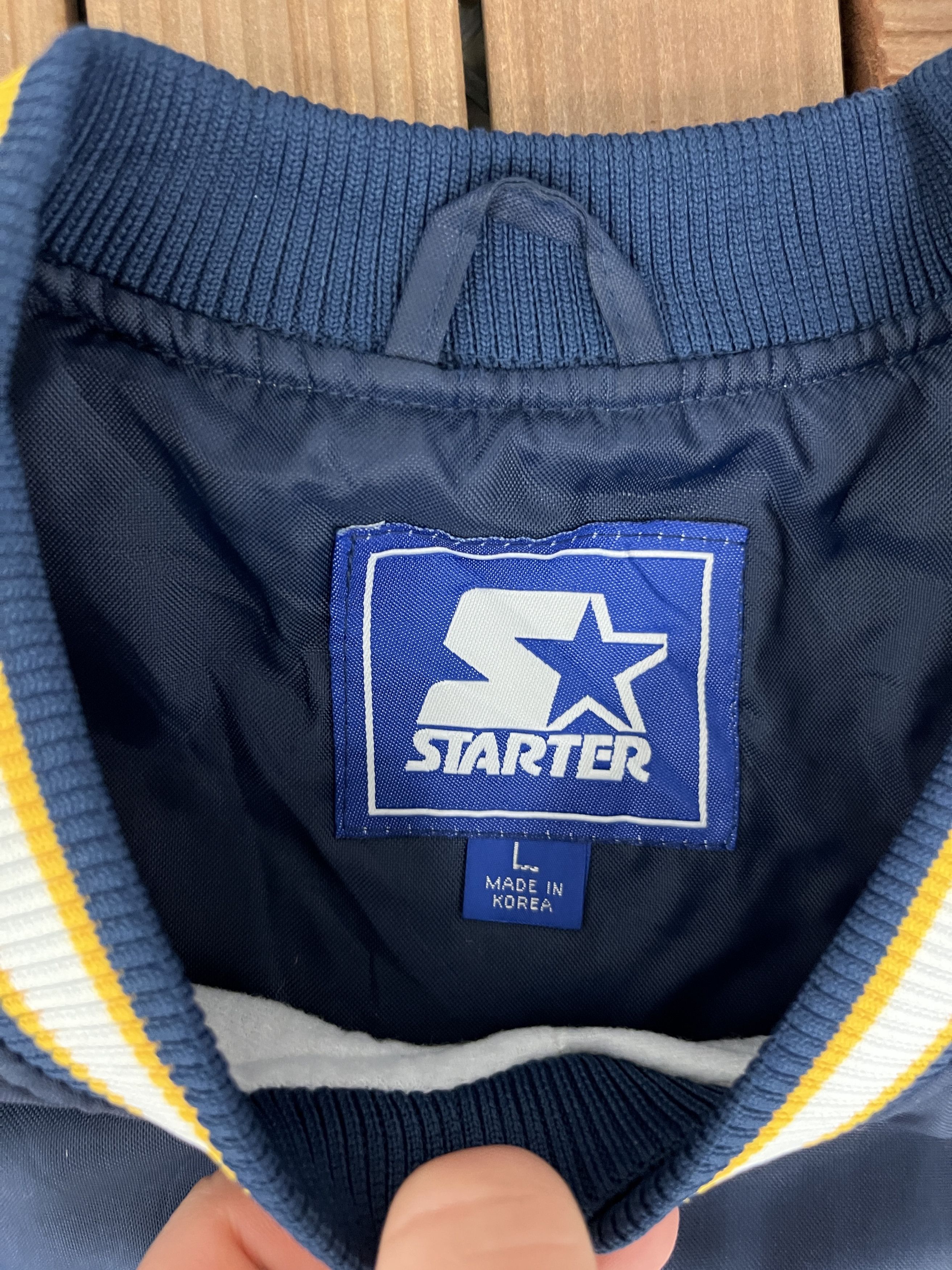 Starter Michigan Wolverines Stitched Vintage Windbreaker Jacket Size US L / EU 52-54 / 3 - 6 Thumbnail