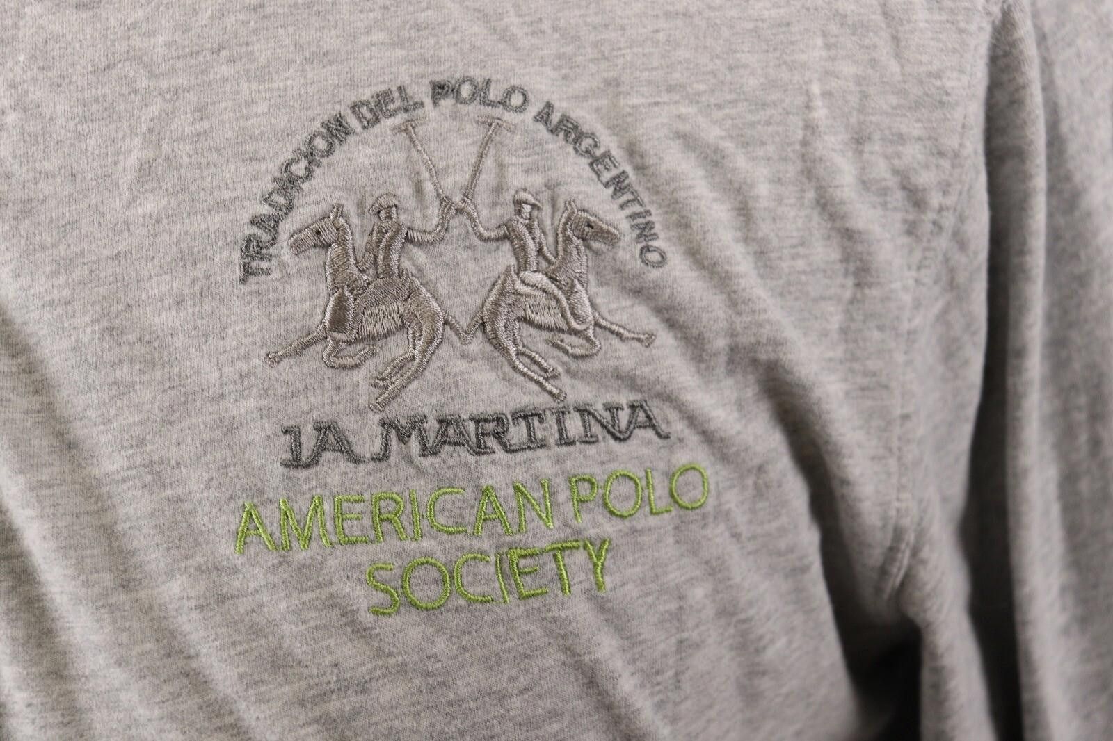 La Martina La Martina Buenos Aires #3 Gray Polo Rugby Shirt Size XL Size US XL / EU 56 / 4 - 4 Thumbnail