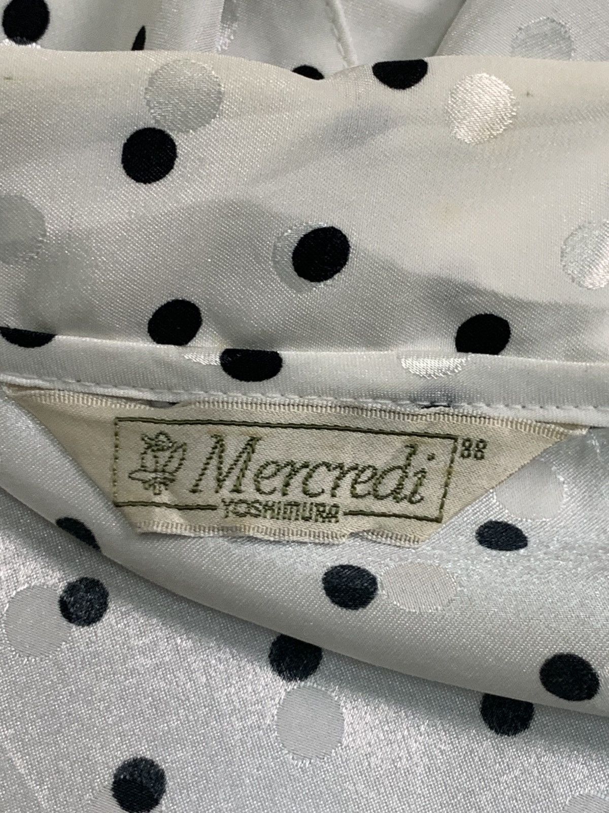 Other Rare Design Vintage Long Sleeve Mercredi Polka Dot Blouse Size M / US 6-8 / IT 42-44 - 4 Thumbnail
