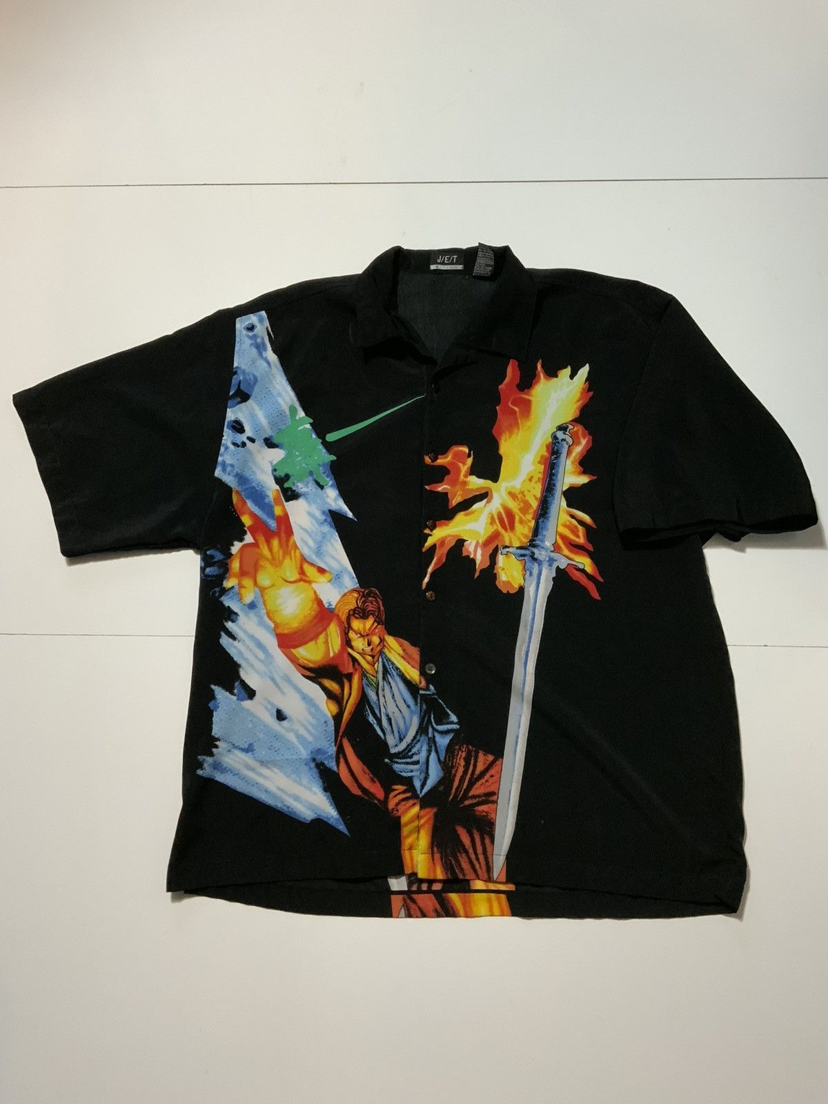 Vintage VTG 90s Y2K 2000s Anime Manga Street Fighter Sword Shirt Size US XL / EU 56 / 4 - 1 Thumbnail