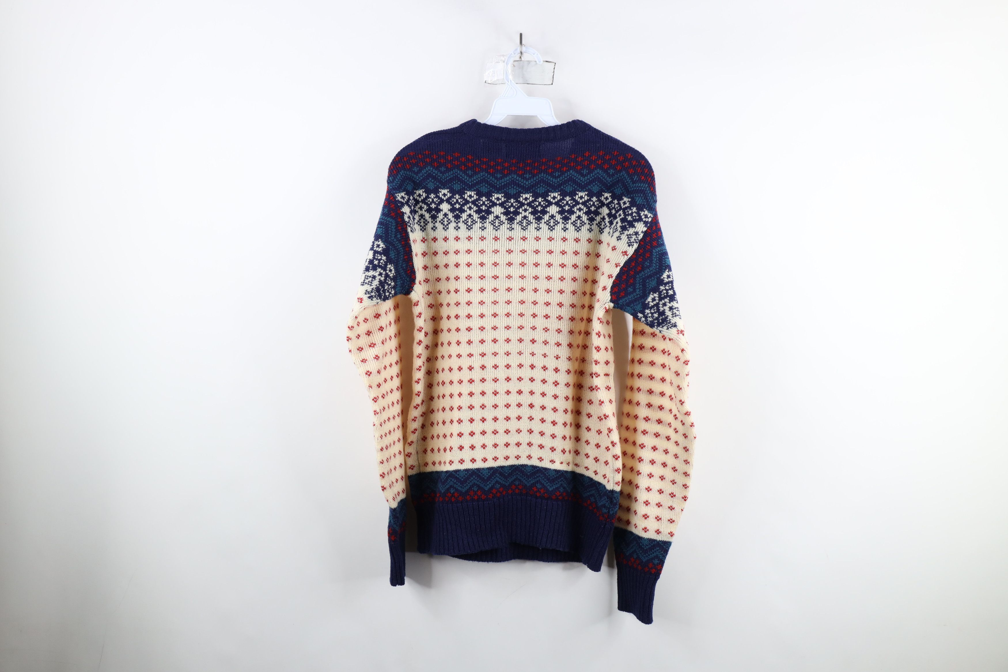 Vintage Vintage 70s Streetwear Fair Isle Knit Crewneck Sweater Size M / US 6-8 / IT 42-44 - 10 Thumbnail