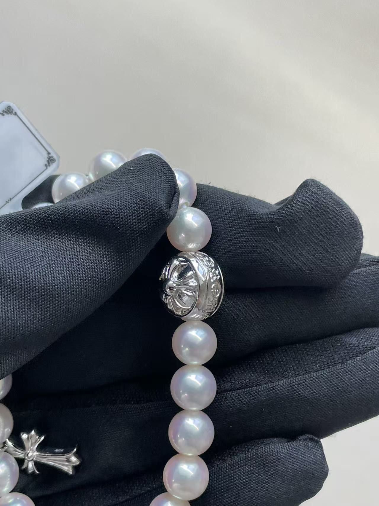 Chrome Hearts Chrome Hearts Mikimoto White Pearl Bracelet Size ONE SIZE - 7 Thumbnail
