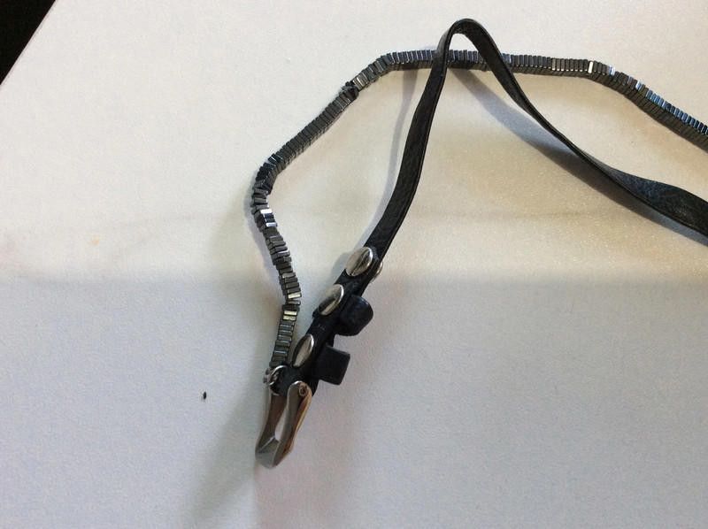 Designer La Mer white dial long black leather strap Size ONE SIZE - 4 Thumbnail