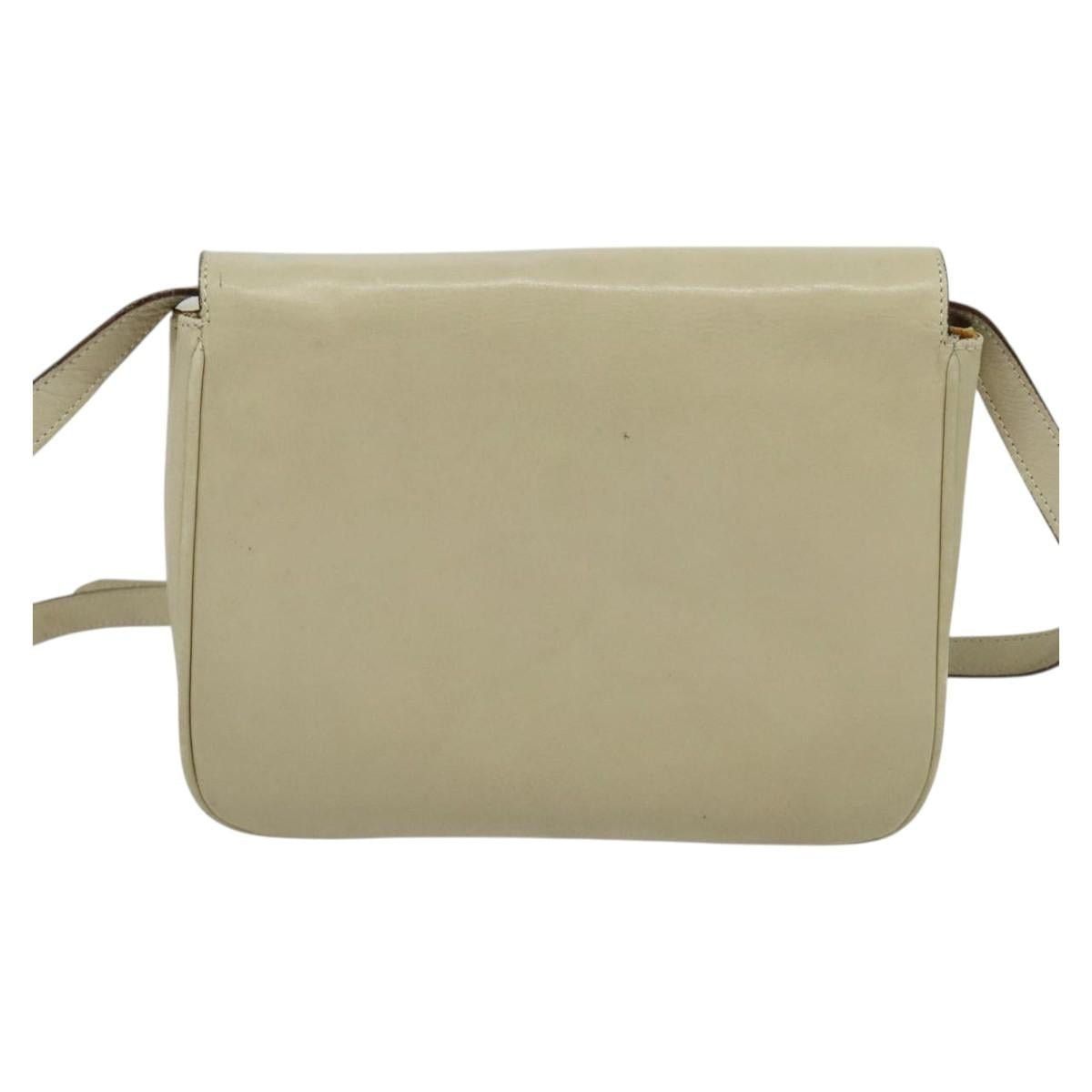 Celine CELINE Shoulder Bag Leather Ivory Gold Size ONE SIZE - 3 Thumbnail