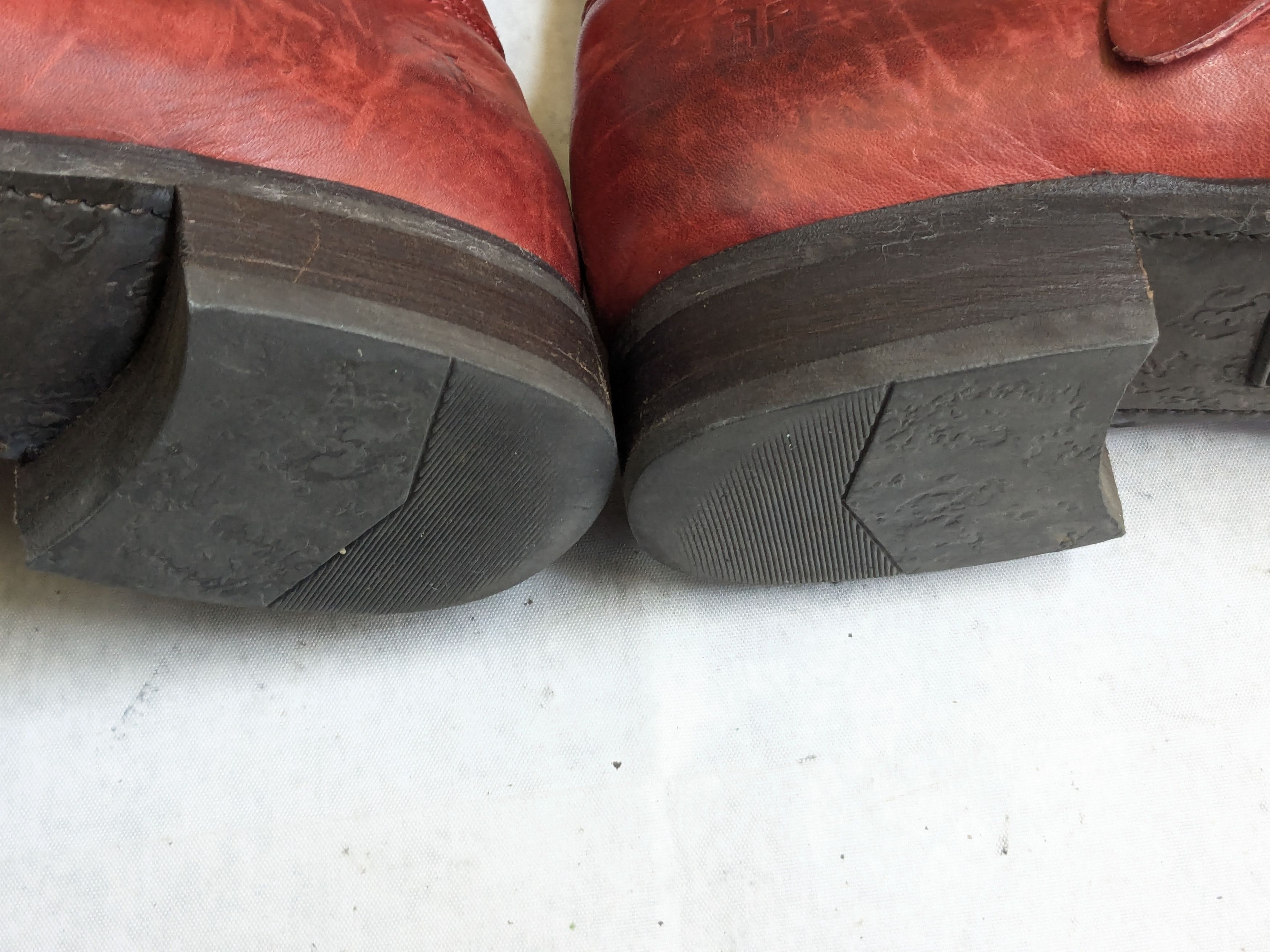 Frye Frye Harness Boots Red Leather 8 Leather Buckle Punk Size US 8 / EU 41 - 21 Thumbnail