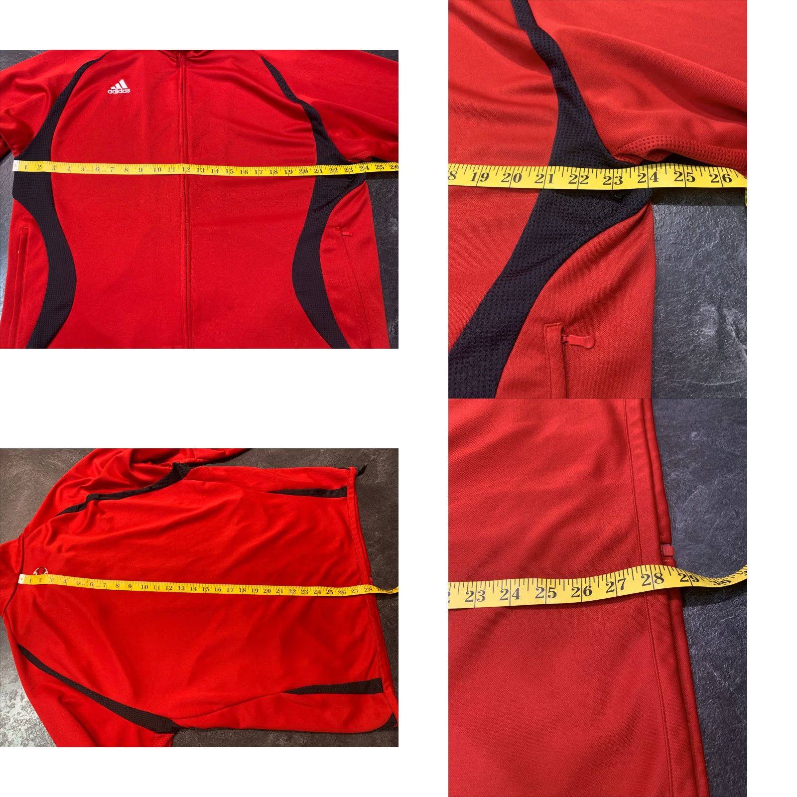 Adidas ADIDAS Track Jacket Mens Large L Red Full Zip Athleisure Soccer Football Size US L / EU 52-54 / 3 - 8 Thumbnail
