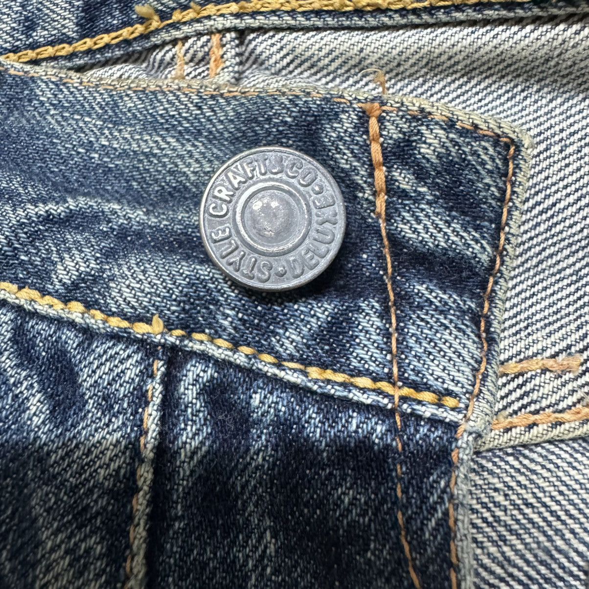 Evisu Vintage Evis Denim Selvedge Jeans Distressed Size US 30 / EU 46 - 24 Thumbnail