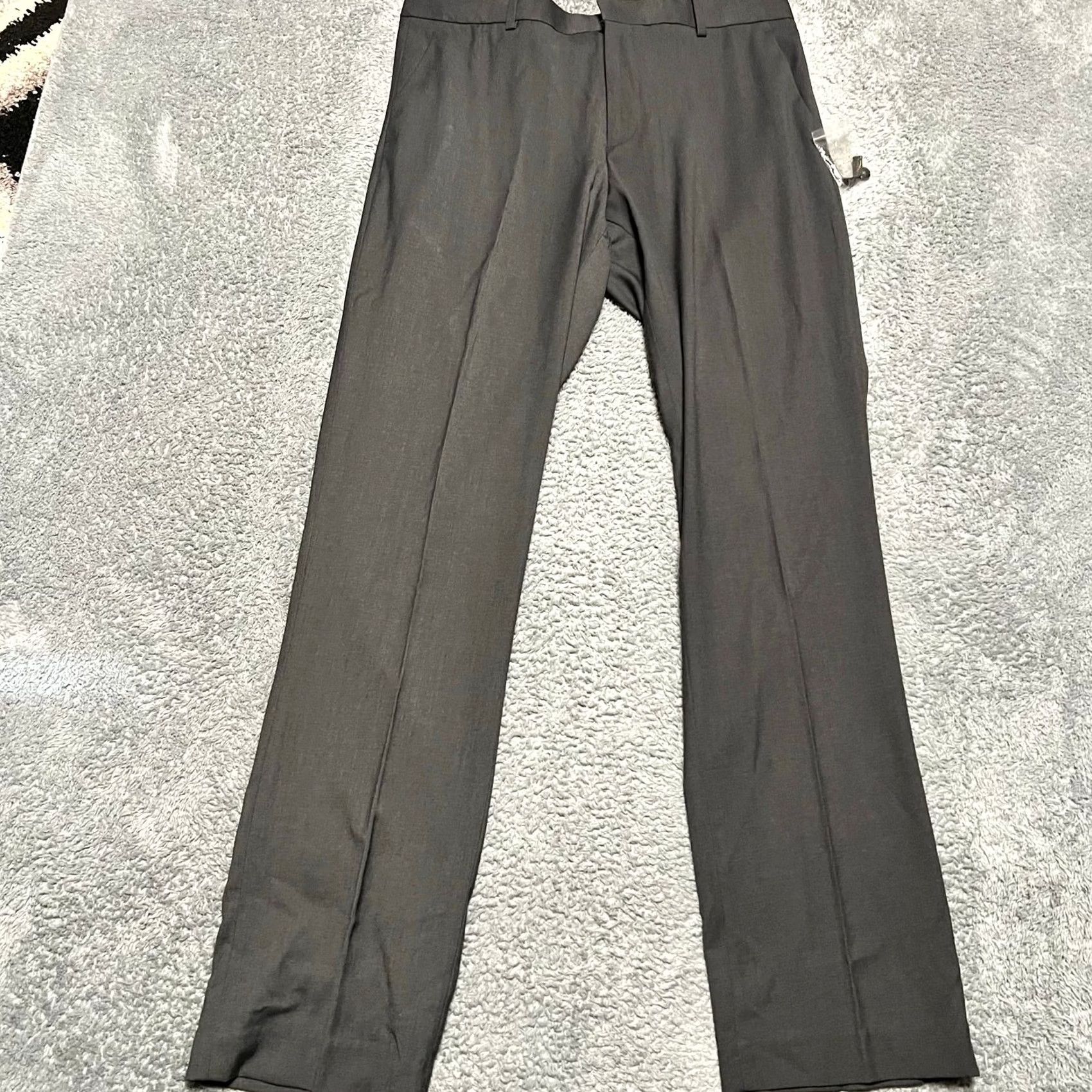 Perry Ellis Perry Ellis Dress Pants Mens 34x34 Gray Travel Luxe Slim Fit Stretch Washable Mens Dress Pants 34in Gray Size US 34 / EU 50 - 5 Thumbnail