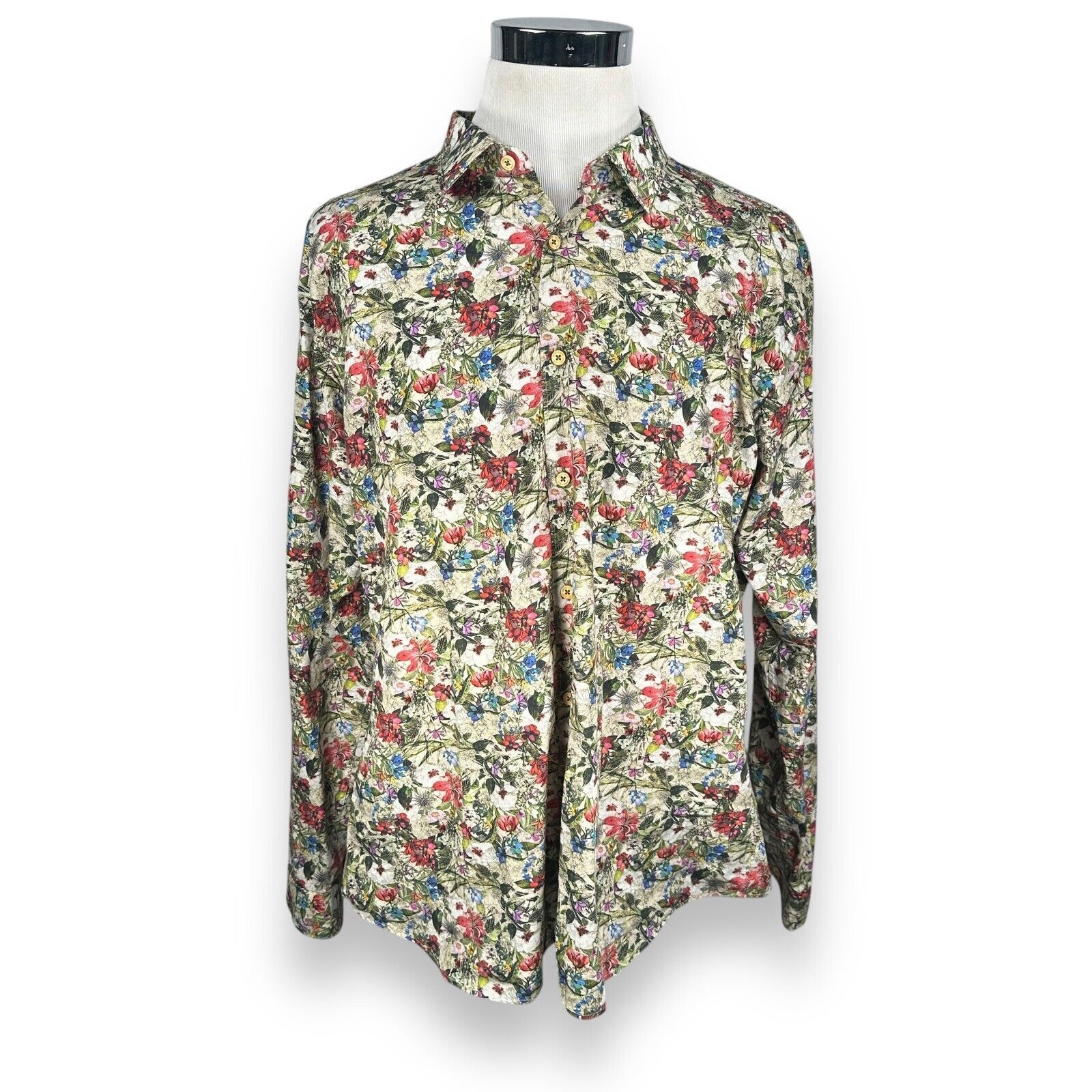 Jared Lang Jared Lang Floral Shirt Men’s 3XL XXXL Multicolor Button Up Size US XXL / EU 58 / 5 - 1 Thumbnail