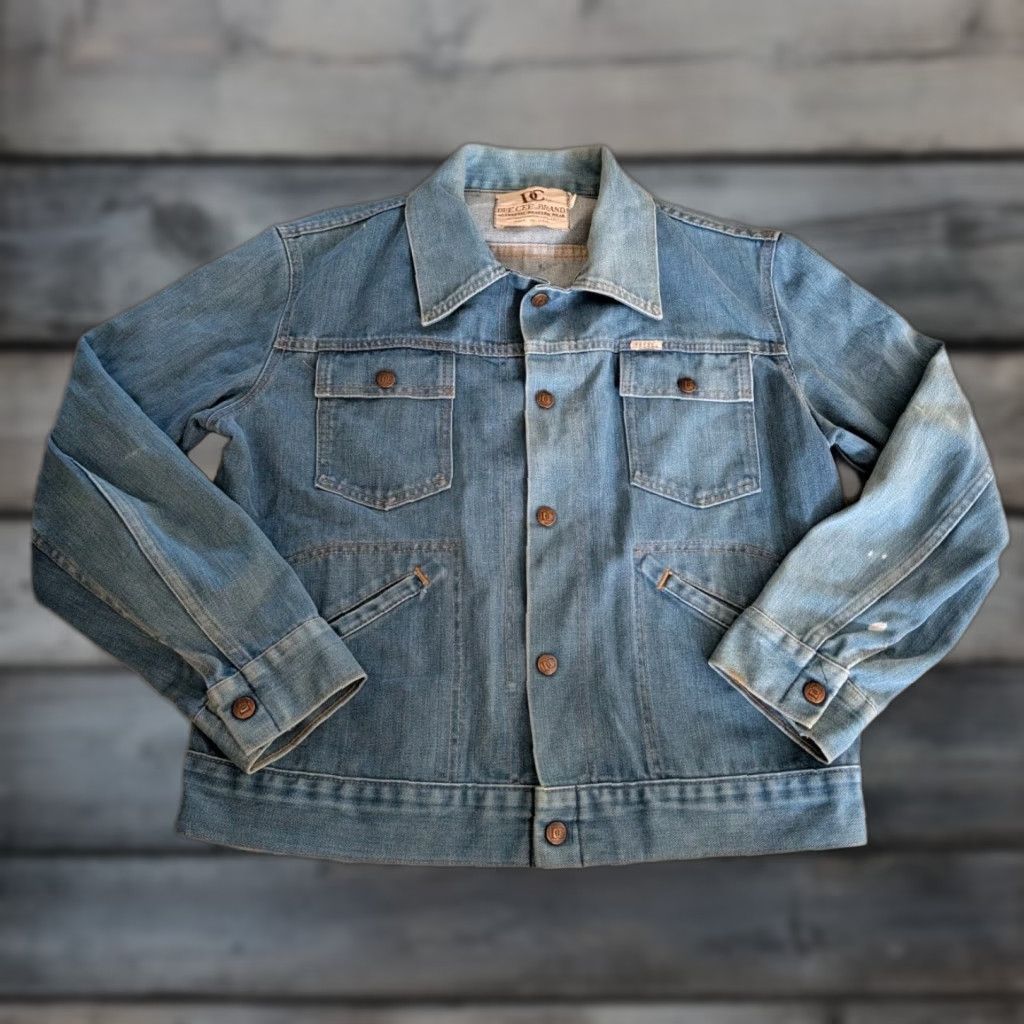 Denime VINTAGE Dee Cee Denim Trucker Jacket Size 42 Blue Classic Casual USA Made 70s/80s Unisex Adults Size 28" / US 6 / IT 42 - 1 Thumbnail