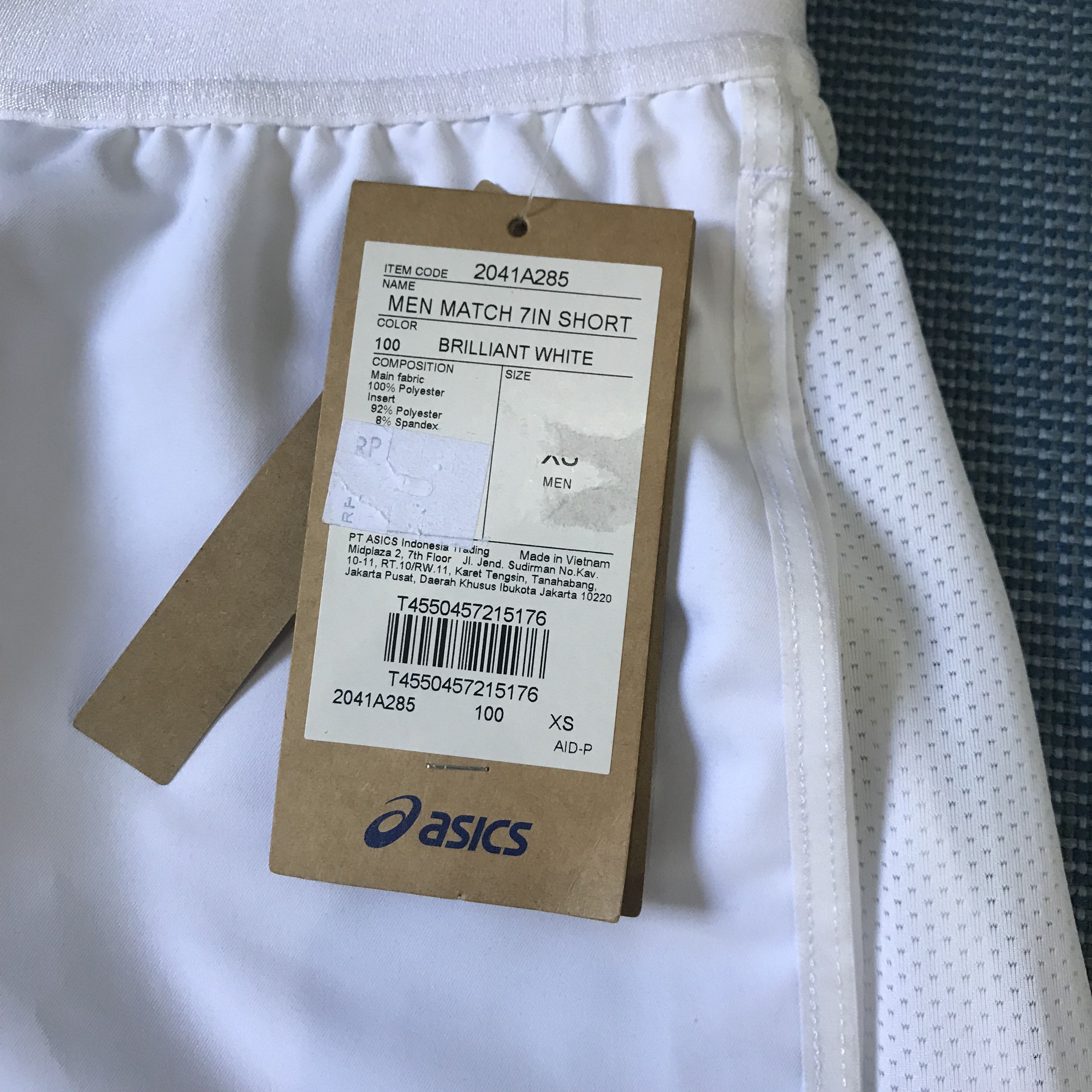 Asics Asics Men Match 7in Short White Tennis Padel Sports Shorts Size US 31 - 4 Thumbnail
