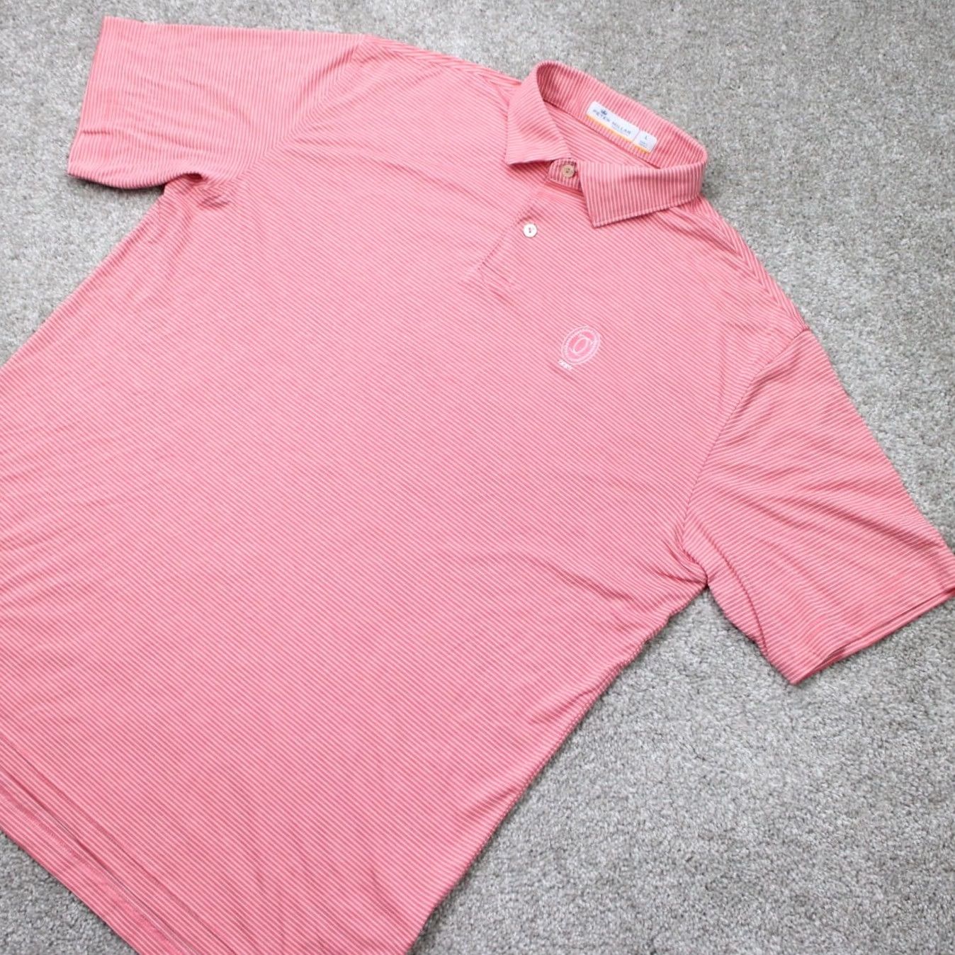 Peter Millar Peter Millar Polo Shirt Mens Large Red 100% Polyester Short Sleeve Knit Logo on left breast Size US L / EU 52-54 / 3 - 3 Thumbnail