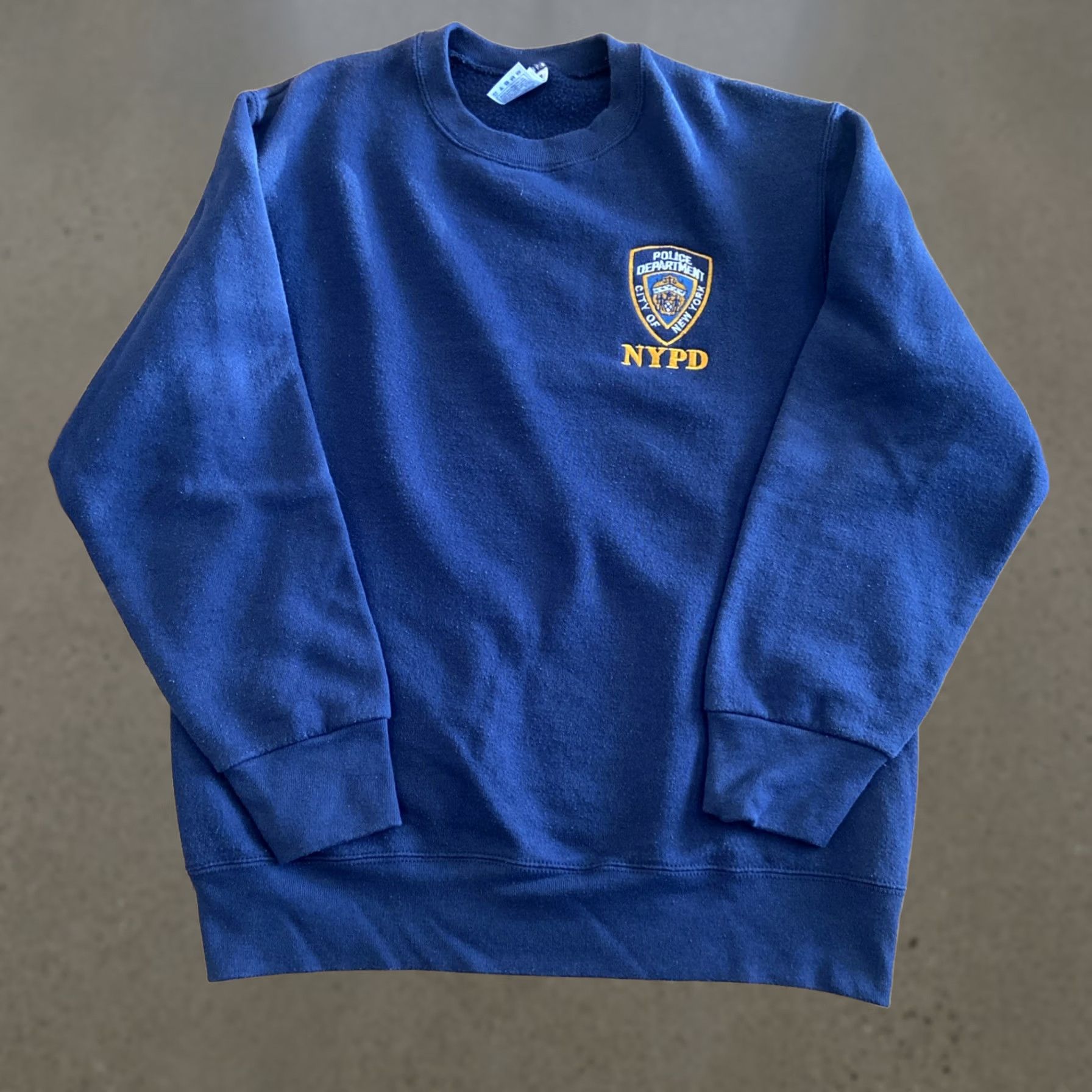 Fruit Of The Loom VINTAGE NYPD Sweater Men's M Blue Fruit Of The Loom Logo Retro Y2K Size US M / EU 48-50 / 2 - 1 Thumbnail