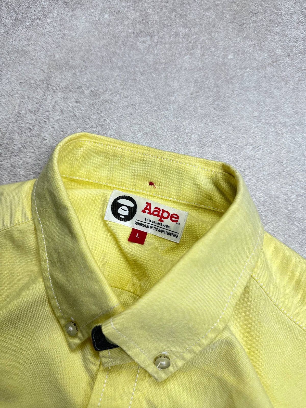 Aape Vintage Aape Bape Yellow Shirt Mens Rare Japanese Style L Size US L / EU 52-54 / 3 - 4 Thumbnail