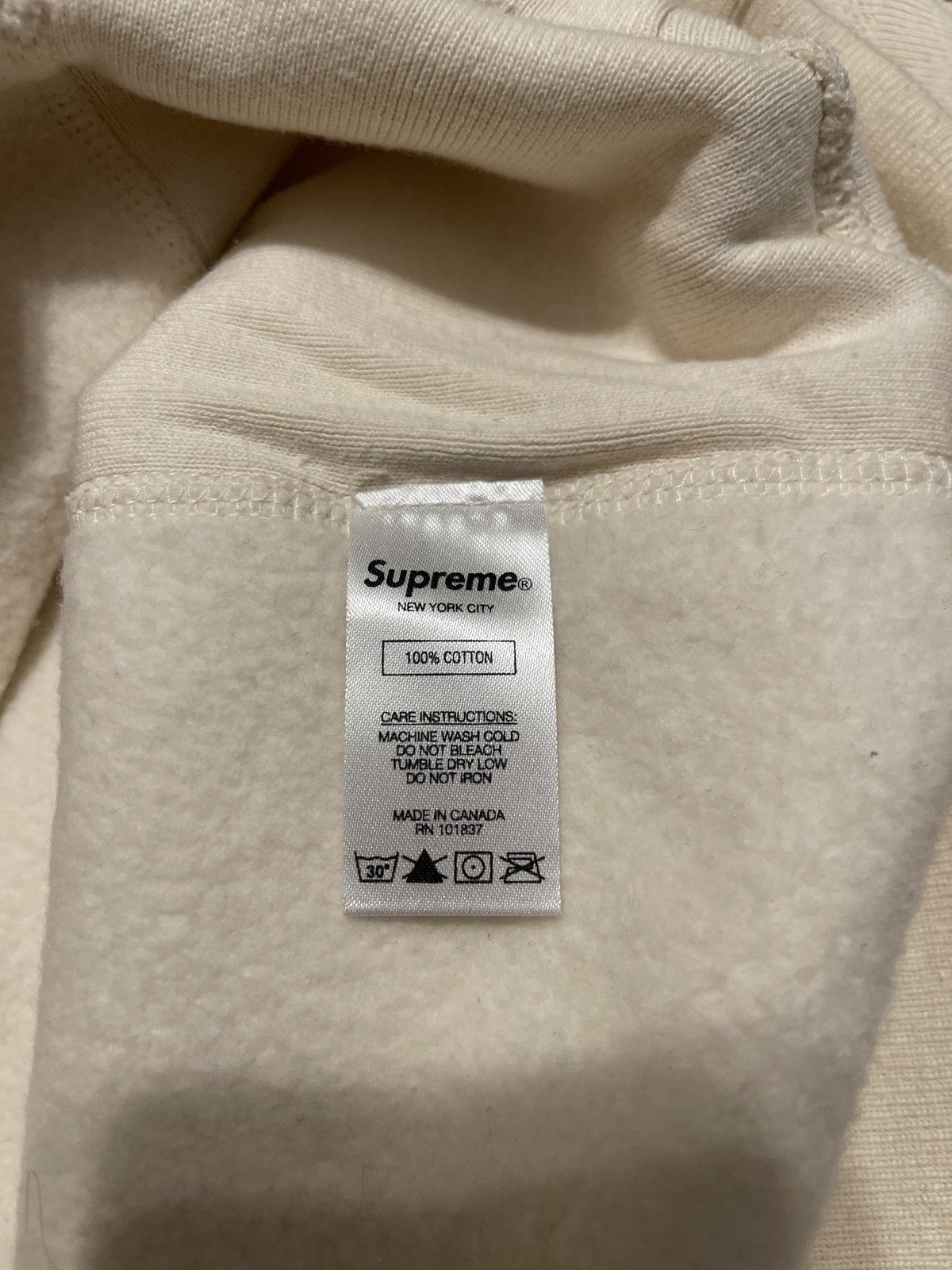 Supreme Supreme Box Logo Crewneck Natural Size Medium (FW18) Size US M / EU 48-50 / 2 - 8 Thumbnail