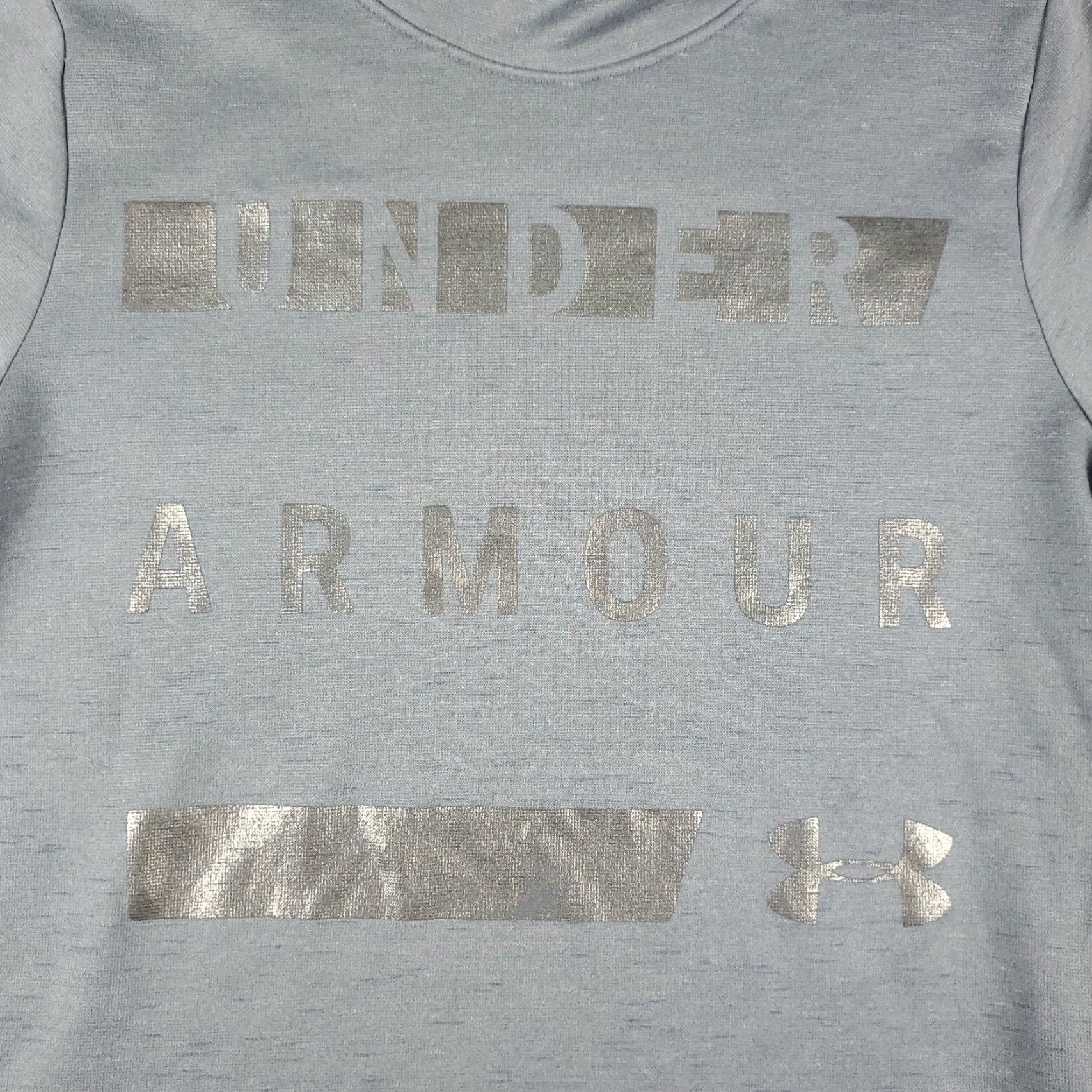 Under Armour Under Armour Hoodie Womens Small Gray Pullover Sweatshirt Mock Neck Logo Pockets Regular Fit- Activewear, Casual, Winter Size S / US 4 / IT 40 - 2 Thumbnail