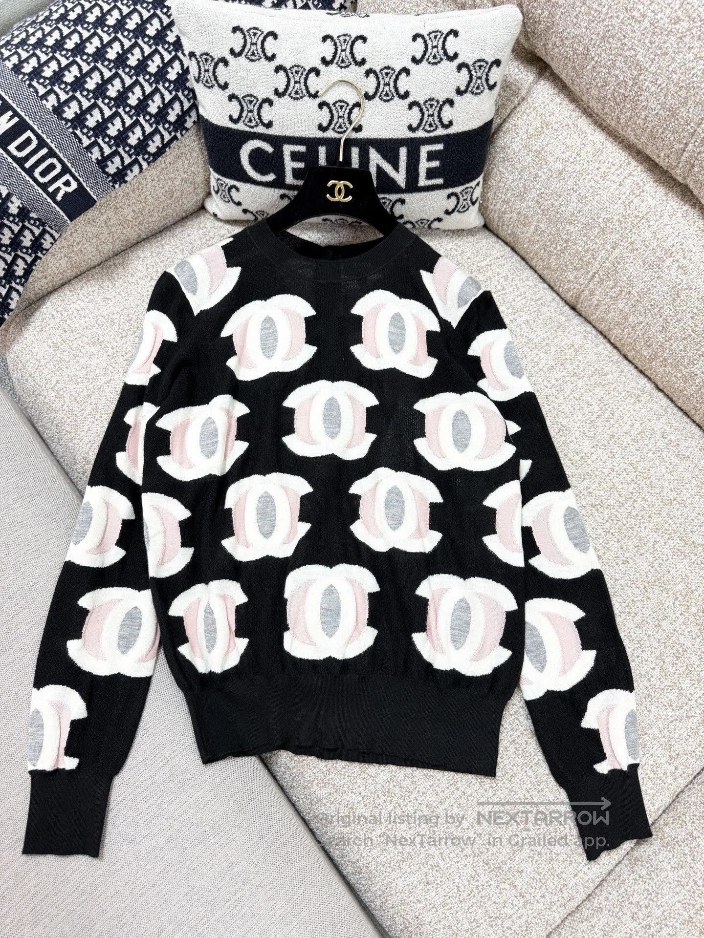 Chanel Chanel Black Double C Logo Knit Top. Size S / US 4 / IT 40 - 3 Thumbnail