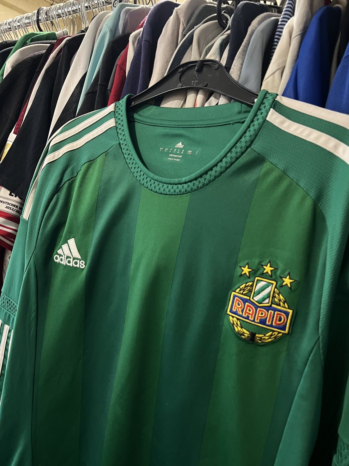Adidas × Vintage 2015/2016 ADIDAS SK RAPID HOME FOOTBALL SHIRT MATCH WORN M Size US M / EU 48-50 / 2 - 5 Thumbnail