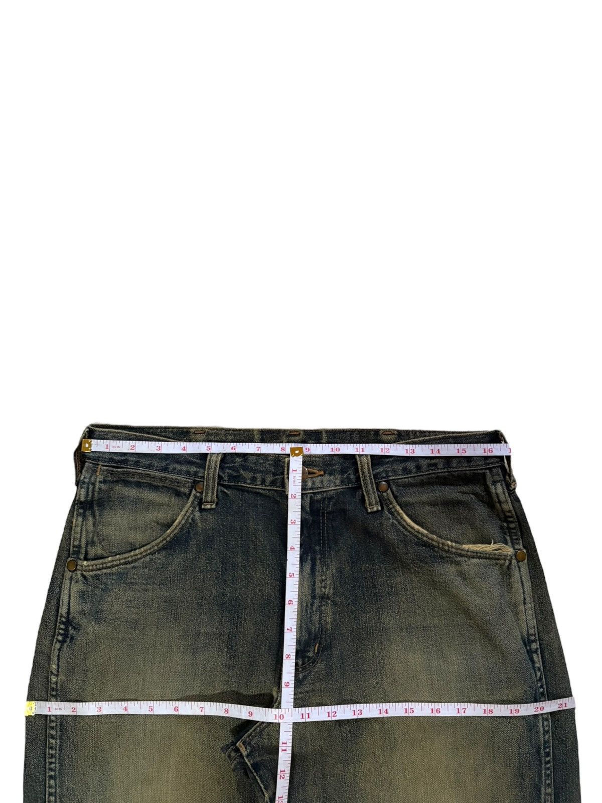 Wrangler Vintage Japanese Wrangler Mud Wash Distressed Baggy Jeans Size US 33 - 12 Thumbnail