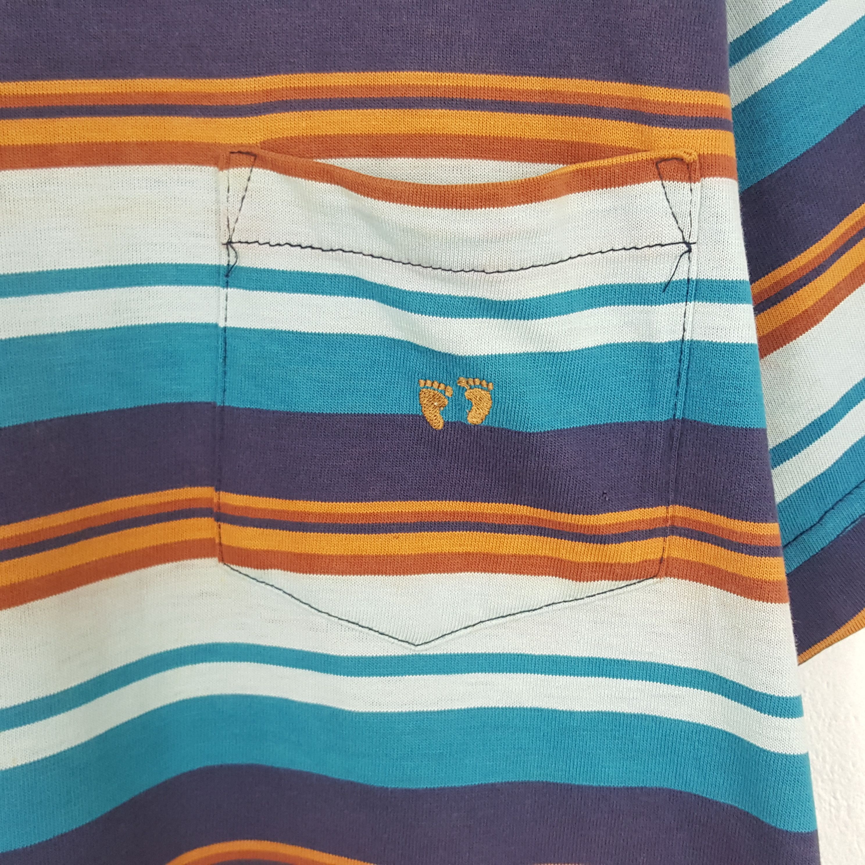 Hang Ten × Vintage Vintage Hang Ten Striped Tshirt Size US L / EU 52-54 / 3 - 2 Thumbnail