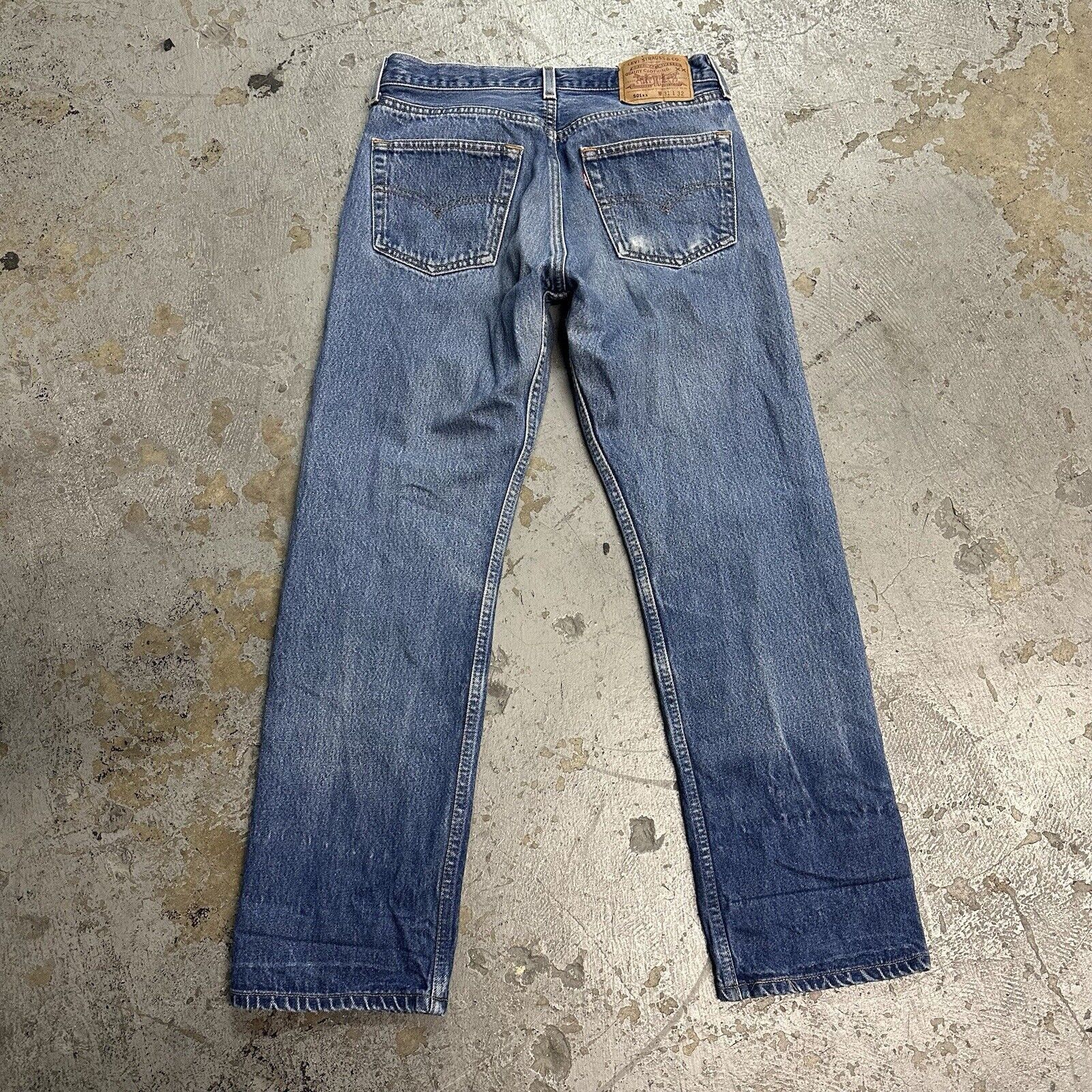 Levi's × Vintage Vintage Levi’s 501 Straight Blue Denim Jeans 31x32 Size US 31 - 4 Thumbnail