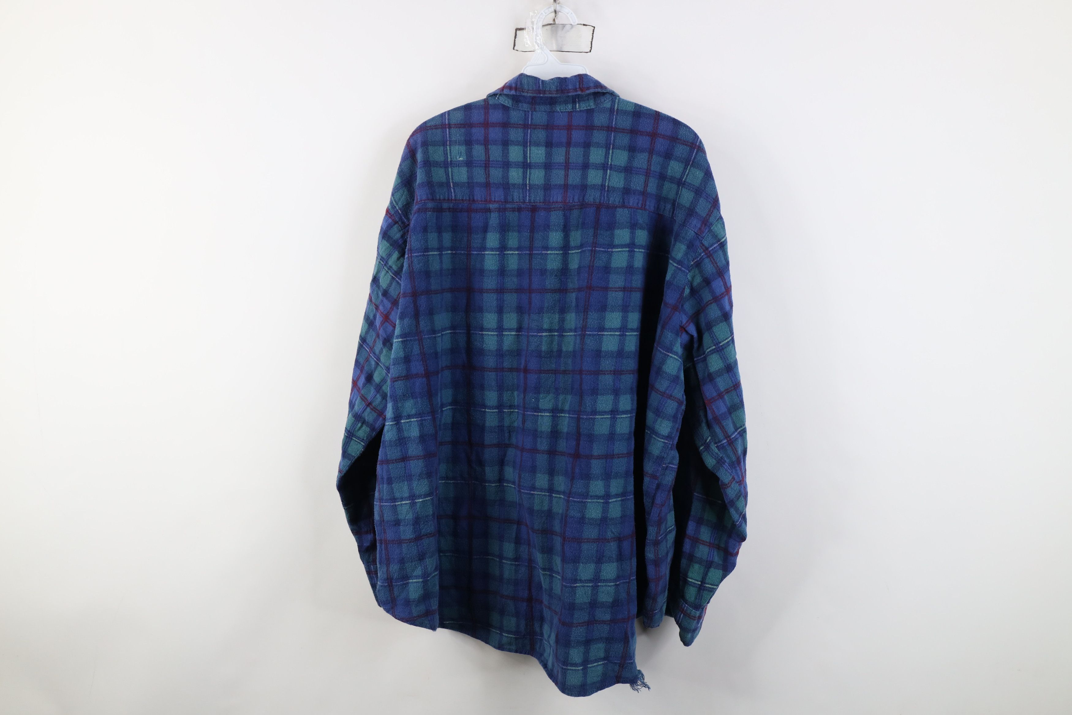 Vintage Vintage 90s Streetwear Flannel Collared Button Shirt Size US XXL / EU 58 / 5 - 12 Thumbnail