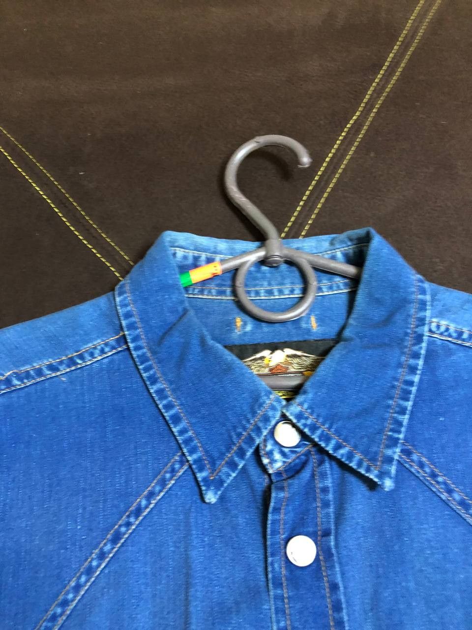Harley Davidson Harley Davidson Men's Long Sleeve Blue Cotton Shirt Size US XL / EU 56 / 4 - 9 Thumbnail