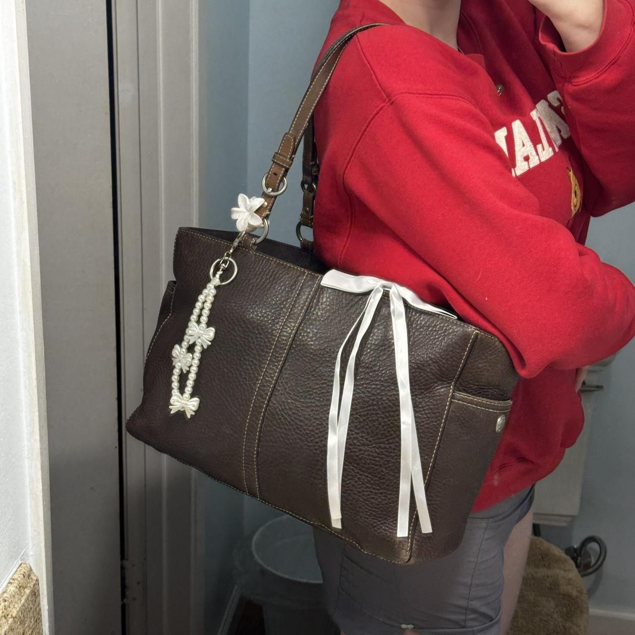 Coach Coach Dark Brown Pebbled Leather Chelsea Tote Size ONE SIZE - 8 Thumbnail
