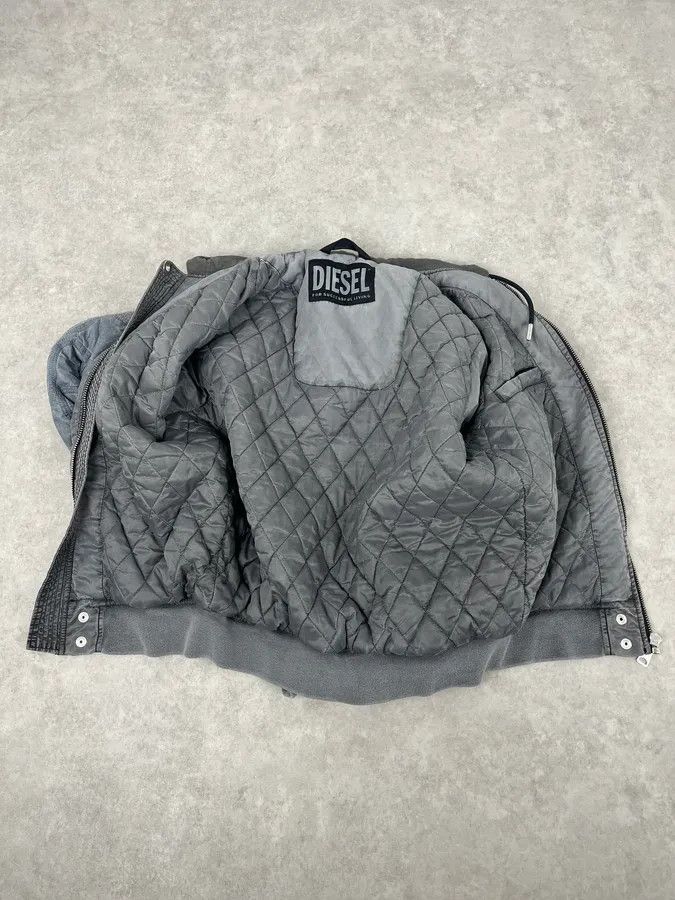 Diesel Diesel Grey Aero Hooded Bomber Jacket Size US S / EU 44-46 / 1 - 9 Thumbnail