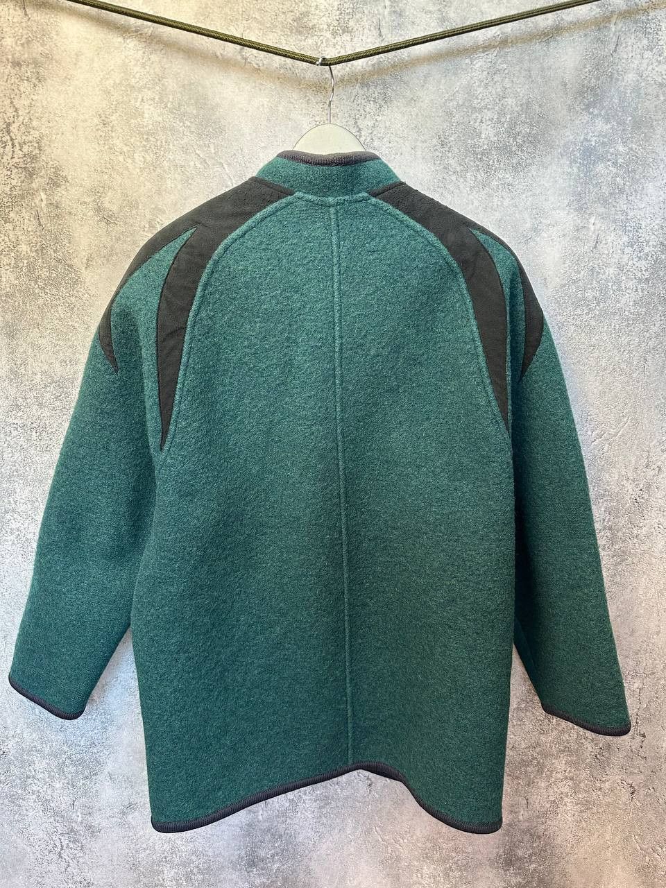 Designer × Kurt Geiger × Vintage Geiger Austria Boiled Wool Jacket Green Black Vintage Size M / US 6-8 / IT 42-44 - 3 Thumbnail