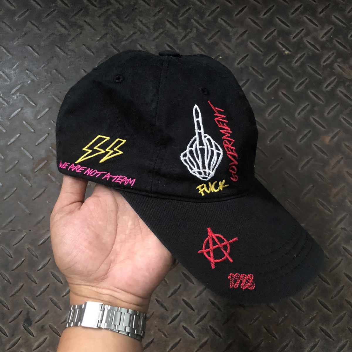 Japanese Brand Fucking Anarchy Embroidery Japanese Brand Casual Hat Size ONE SIZE - 4 Thumbnail