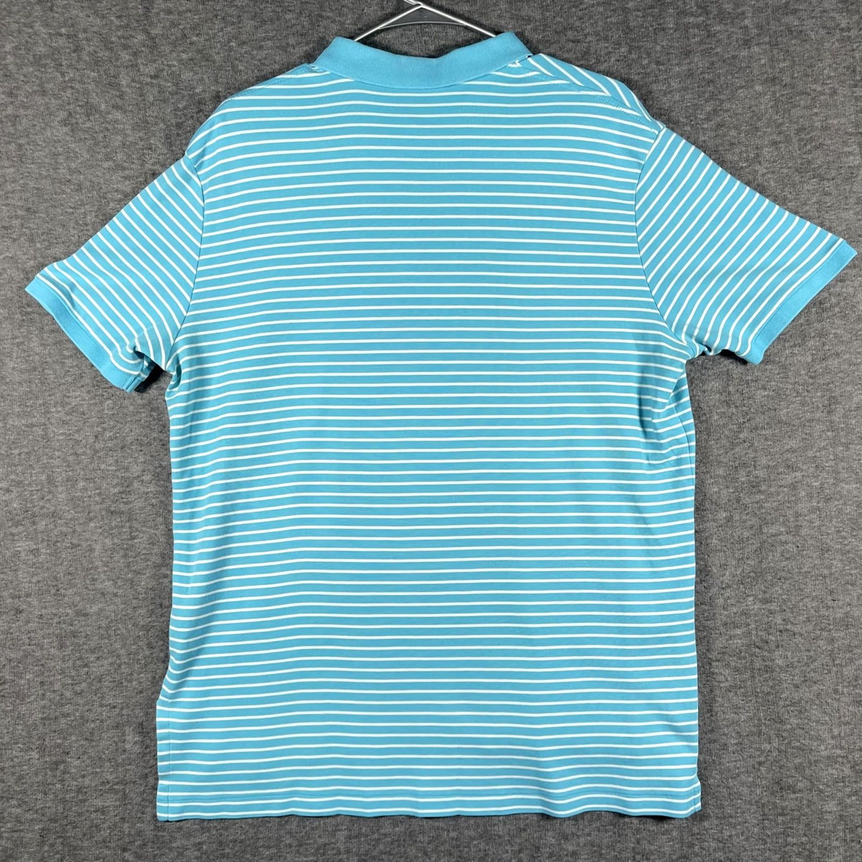 Polo Ralph Lauren Polo Ralph Lauren Polo Shirt Mens XL Aqua Blue White Striped Cotton Short Sleeve Size US XL / EU 56 / 4 - 3 Thumbnail