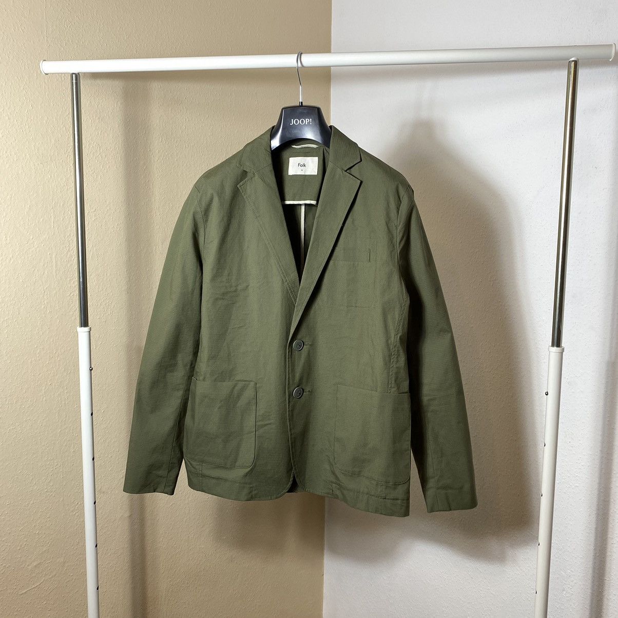 Folk Cotton Blazer Folk Olive Size 48S - 2 Thumbnail