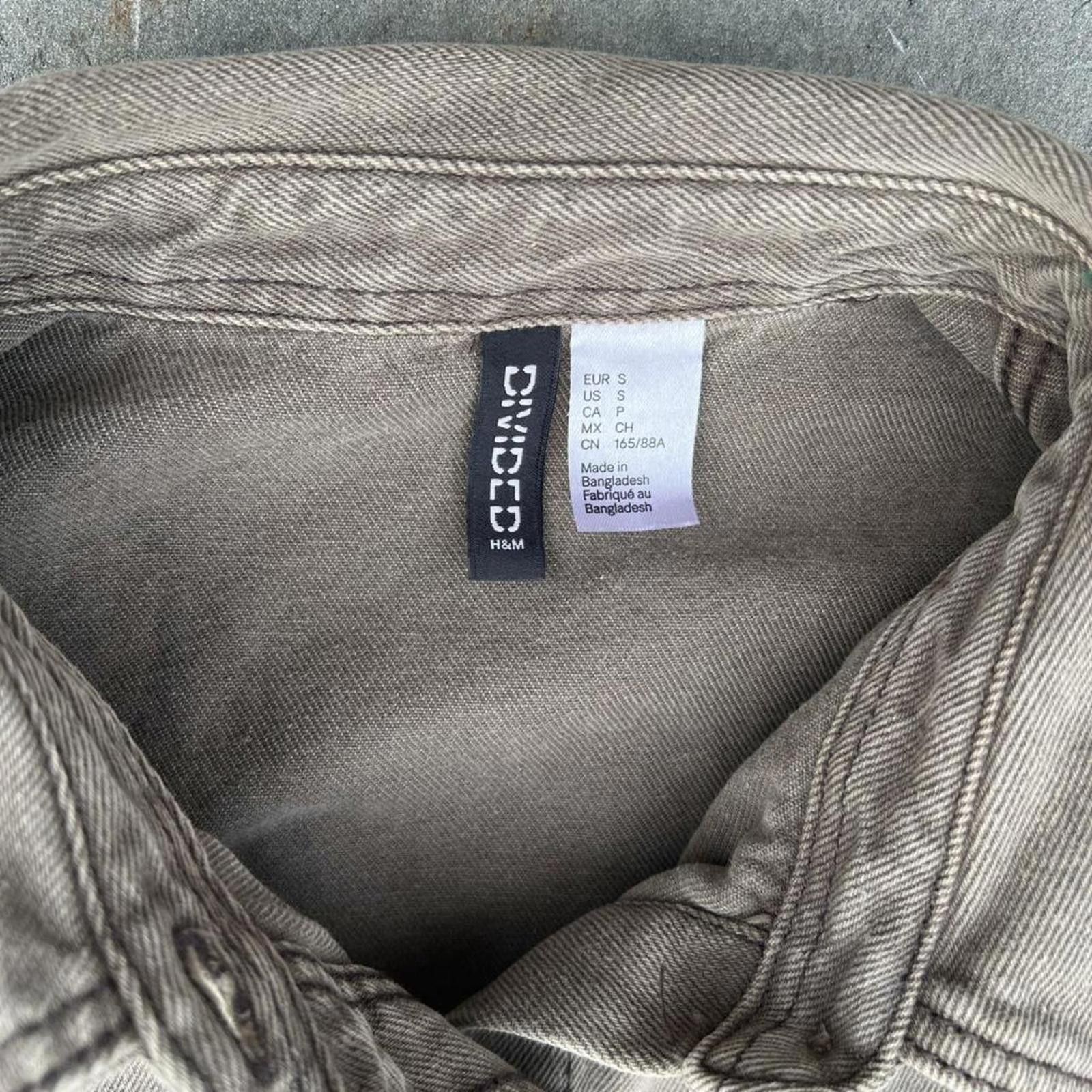Divided Khaki Olive Denim Utility Work Shirt Size S / US 4 / IT 40 - 3 Thumbnail
