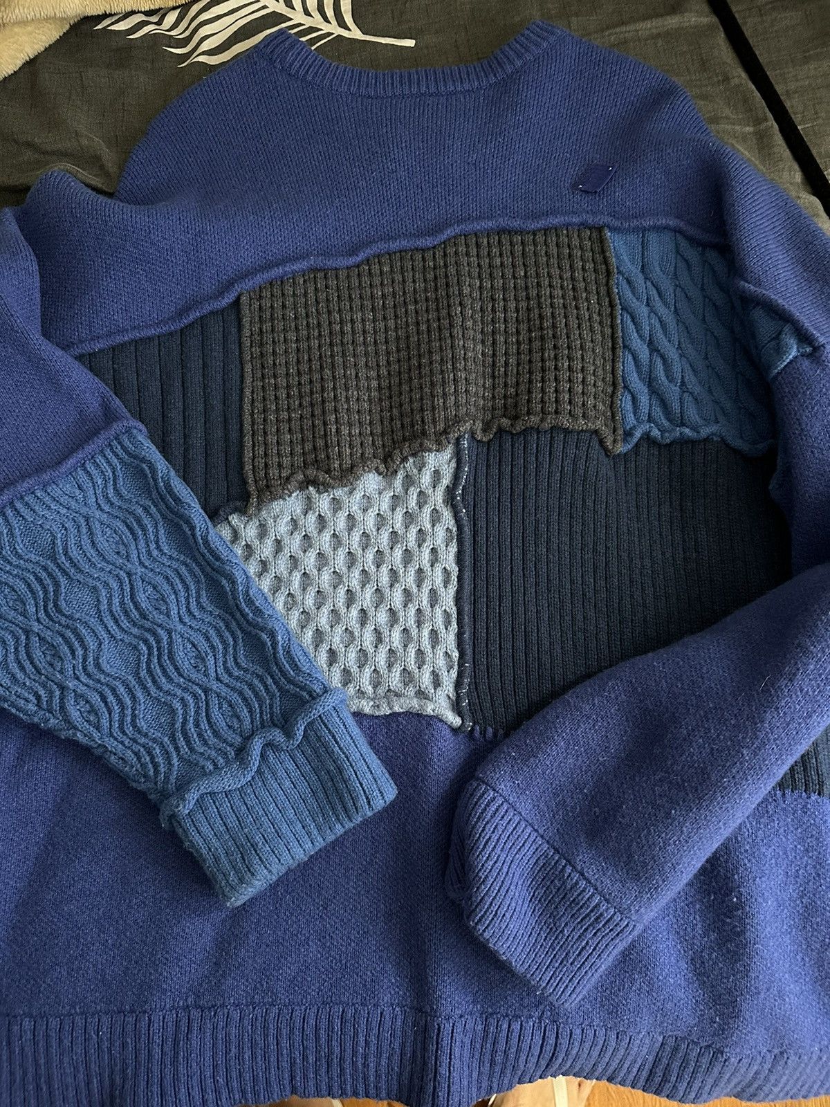 Ader Error × Zara After Error x Zara blue patchwork sweater Size US L / EU 52-54 / 3 - 2 Thumbnail
