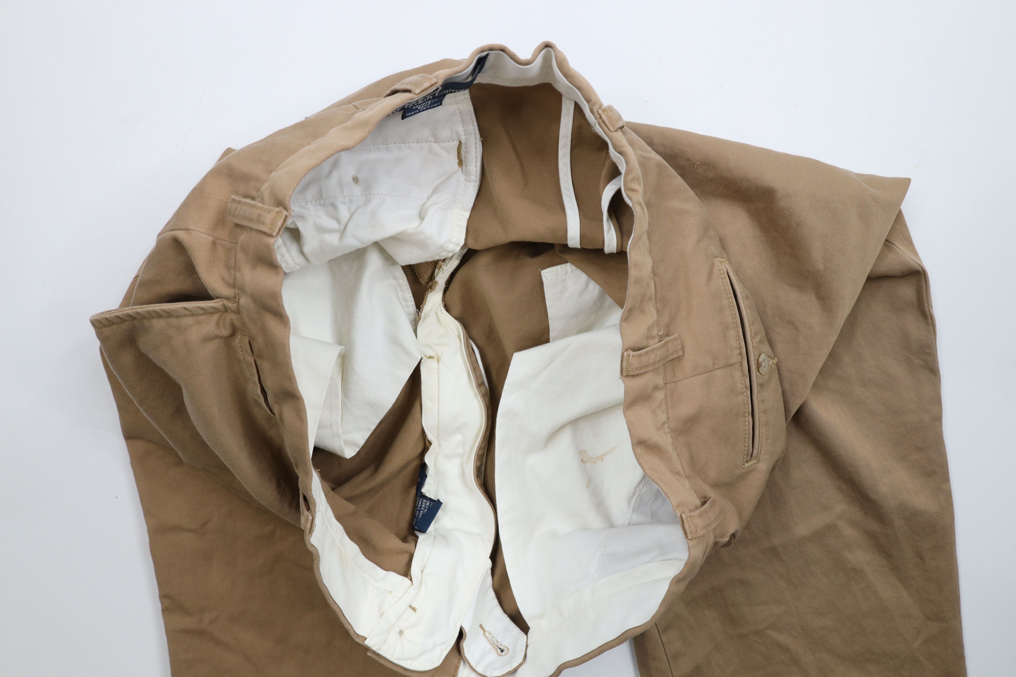 Ralph Lauren × Vintage Vintage 90s Ralph Lauren Wide Leg Cotton Chino Pants Brown Size US 40 / EU 56 - 8 Thumbnail