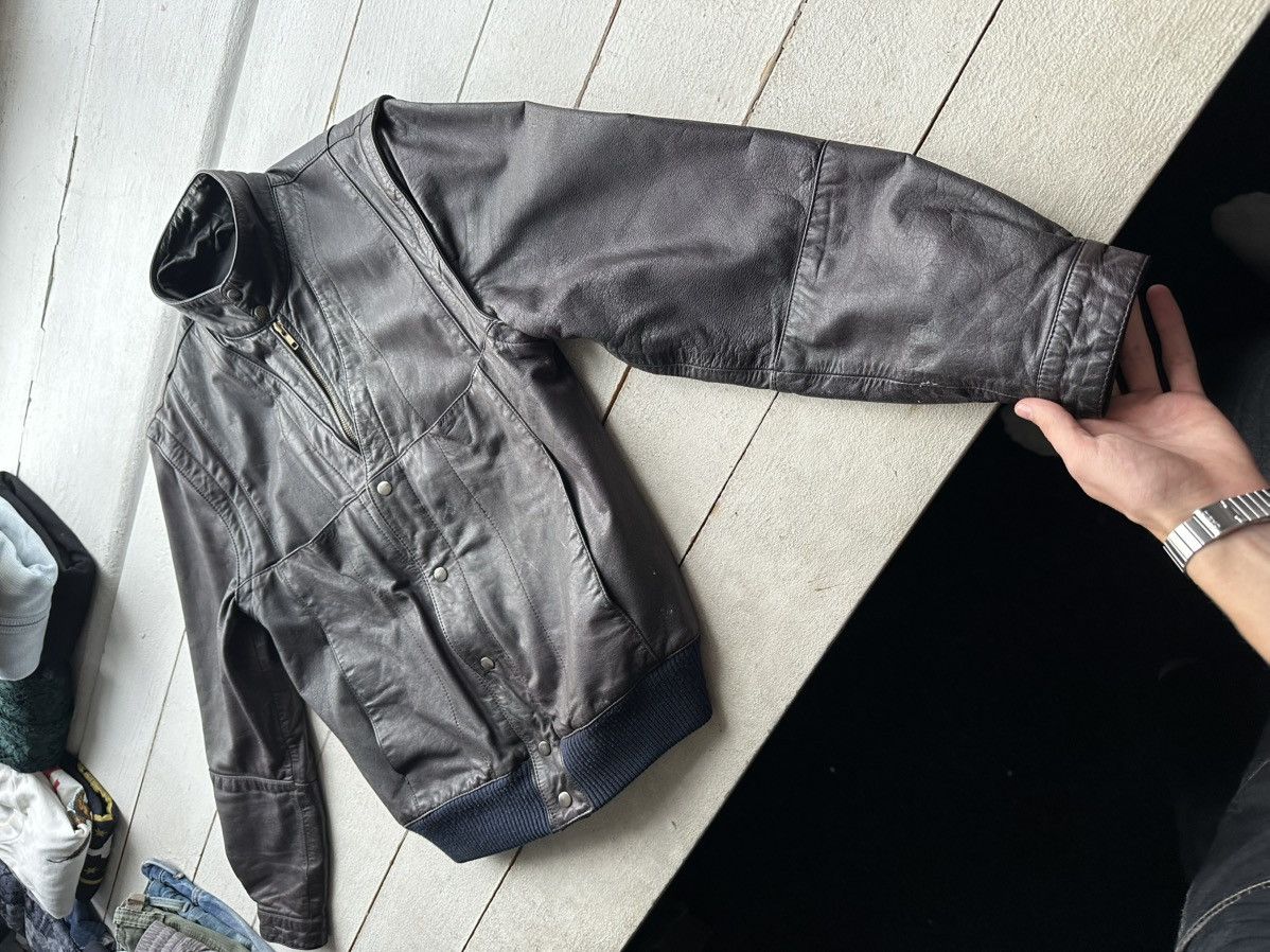 Other 🚨VNTG LEATHER JACKET AVANT GARDE ASYMMETRICAL BLACK MOTO Size US S / EU 44-46 / 1 - 2 Thumbnail