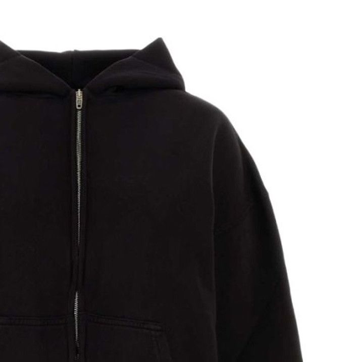 Balenciaga o1srvl11e1225 Regular Fit Zip-Up Hoodie in Black Size US XL / EU 56 / 4 - 4 Thumbnail